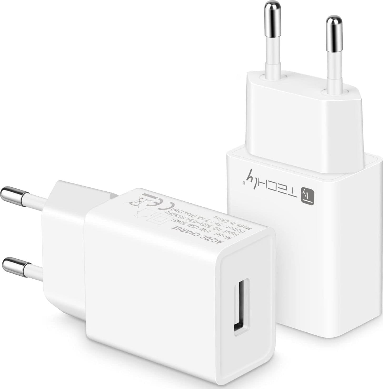 Caricatore Alimentatore USB-A da Muro 5V 2.4A per Smartphone o Tablet - 16