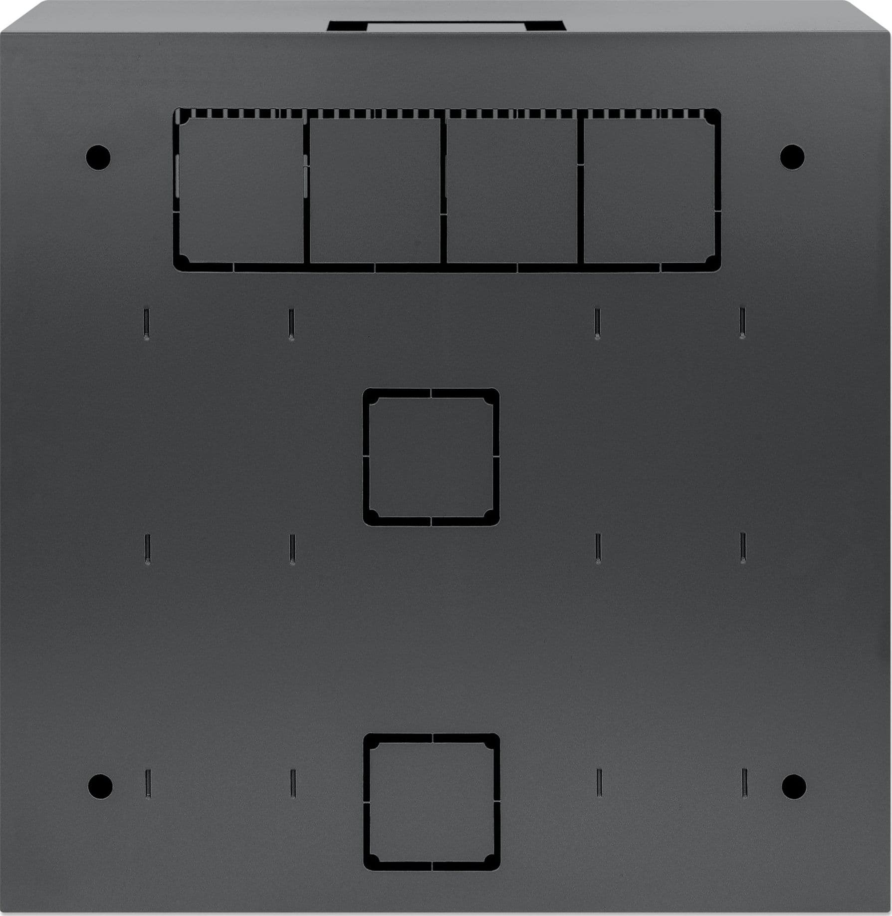 Armadio 19'' a muro a basso profilo con montanti orizzontali 4U e verticali 2U - 14