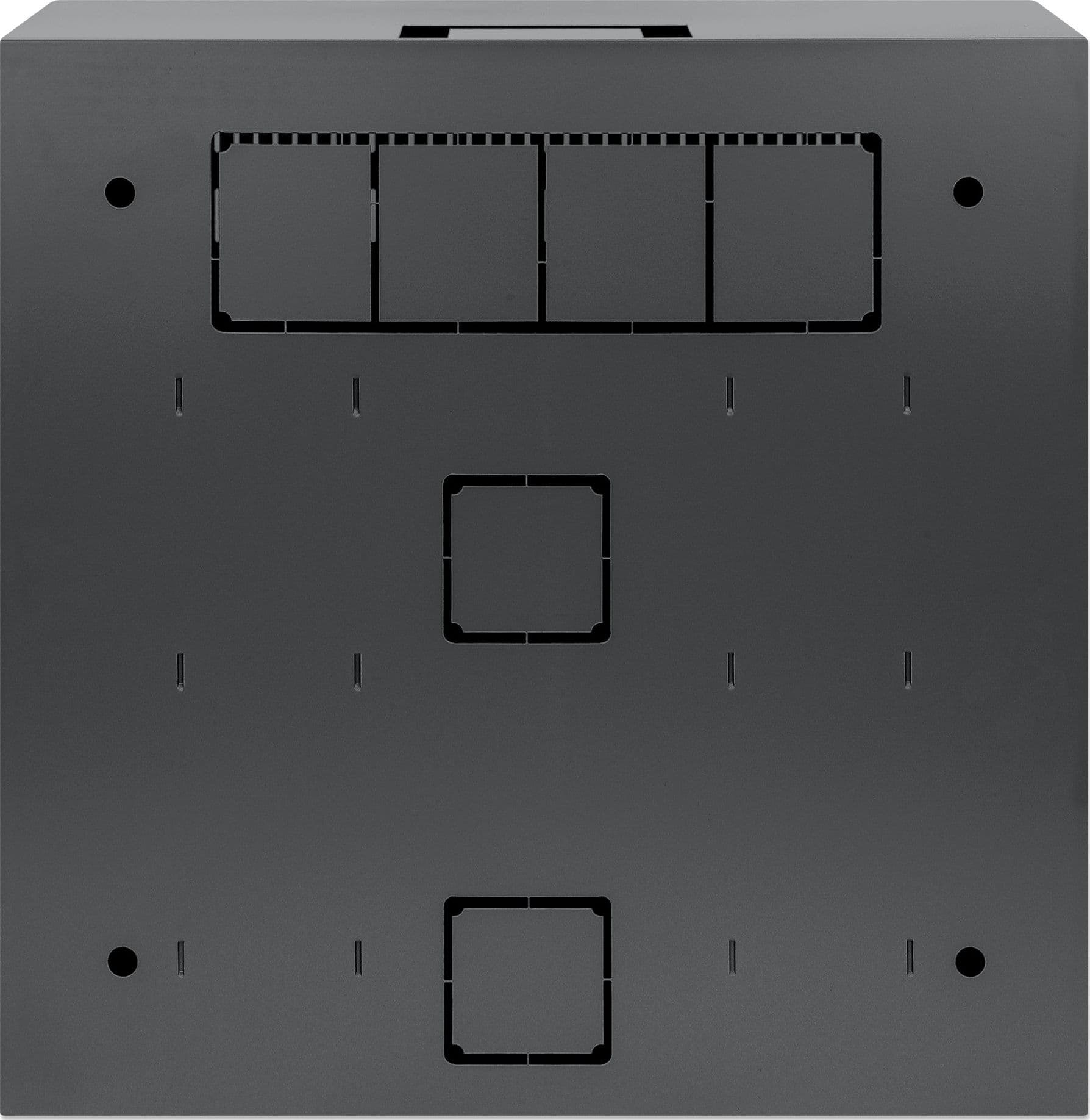 Armadio 19'' a muro a basso profilo con montanti orizzontali 4U e verticali 2U - 9