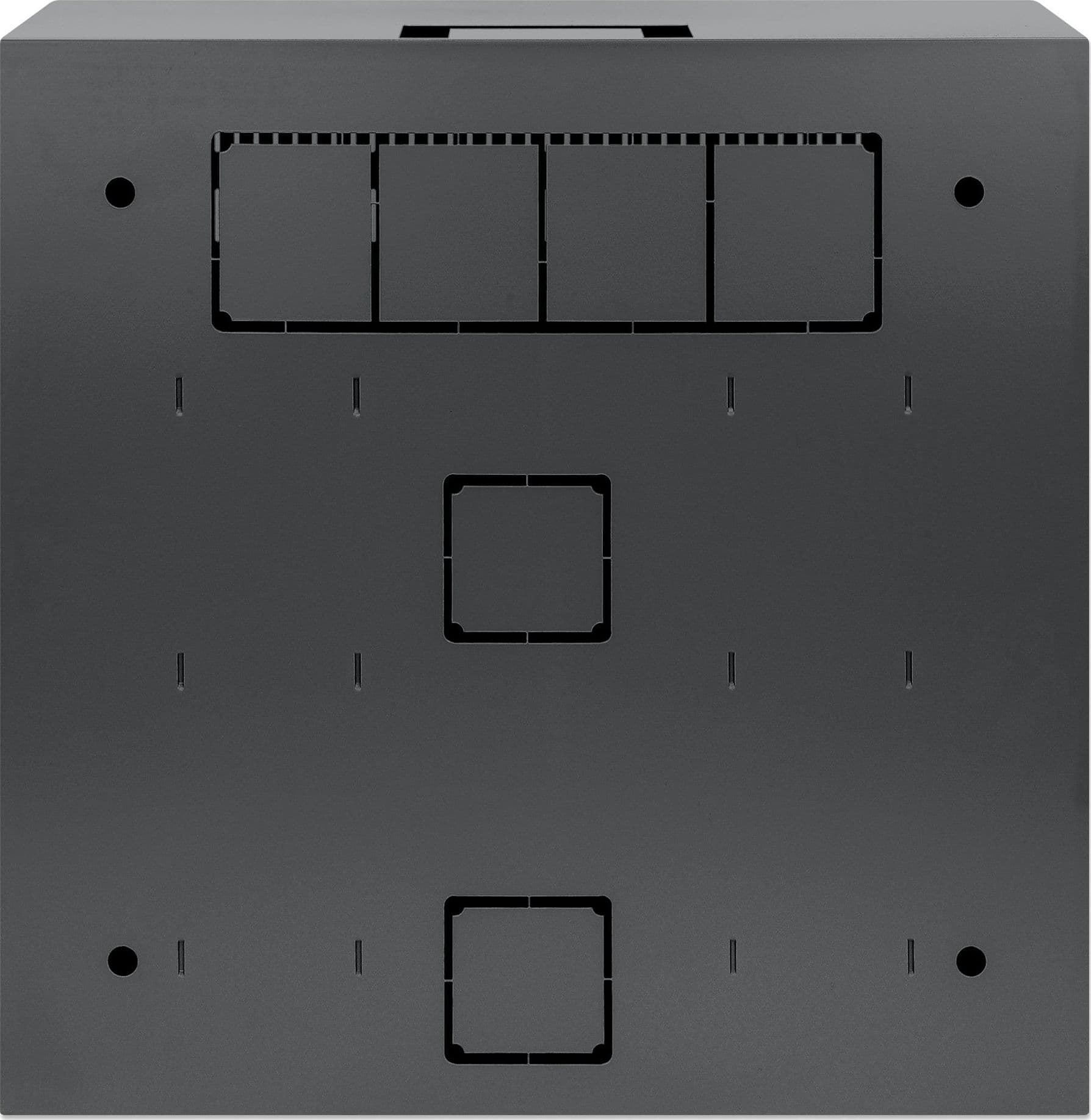 Armadio 19'' a muro a basso profilo con montanti orizzontali 4U e verticali 2U - 10