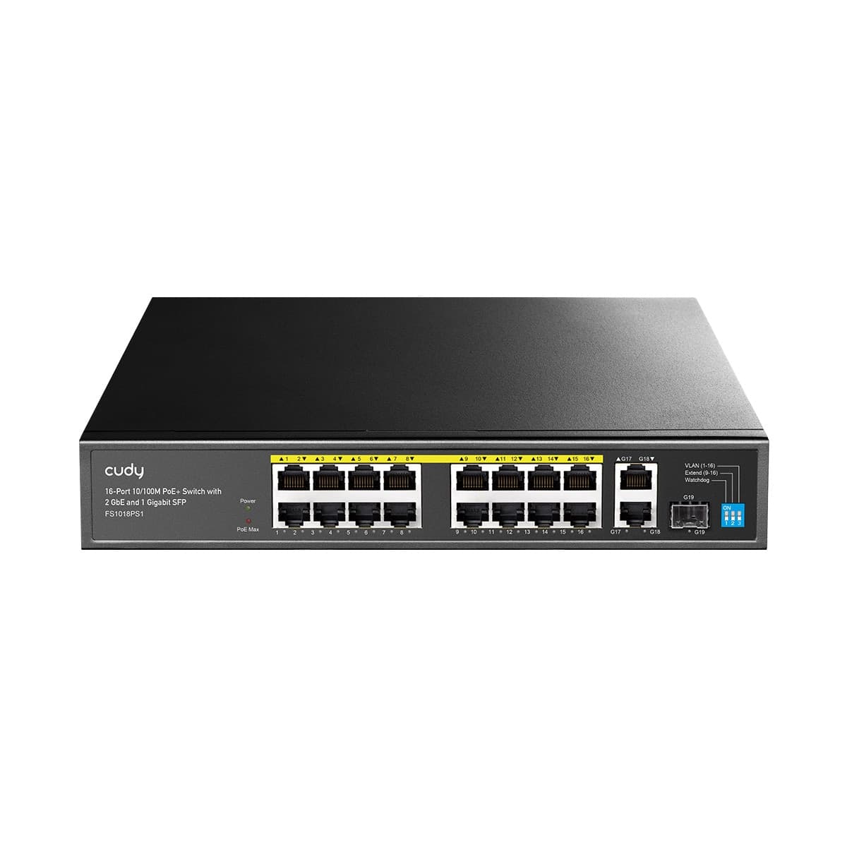 Switch PoE+ 10/100M a 16 Porte con 2GbE e 1 Porta SFP, FS1018PS1 - 14