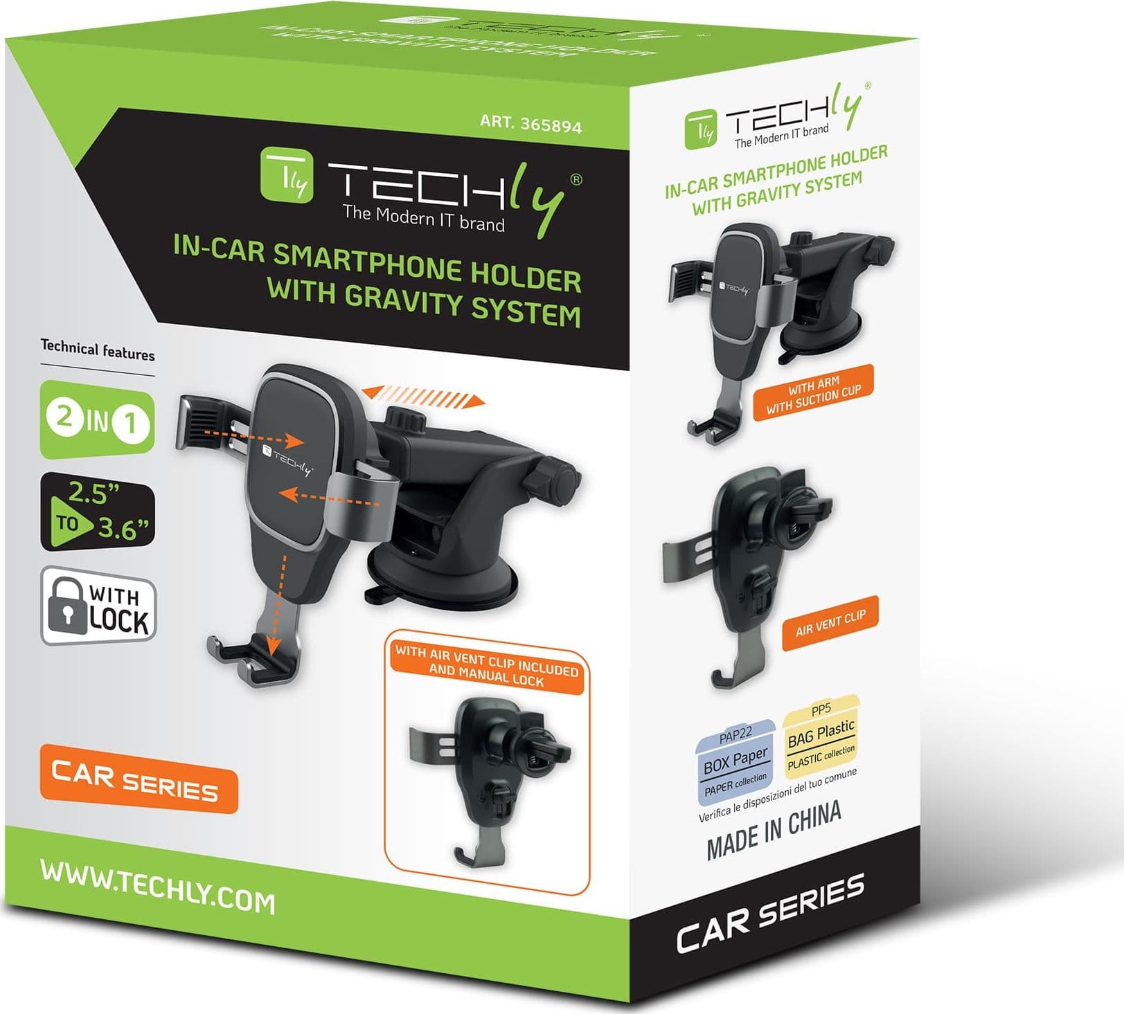 Supporto Universale da Auto per Smartphone con Sistema a Gravit&agrave - 13