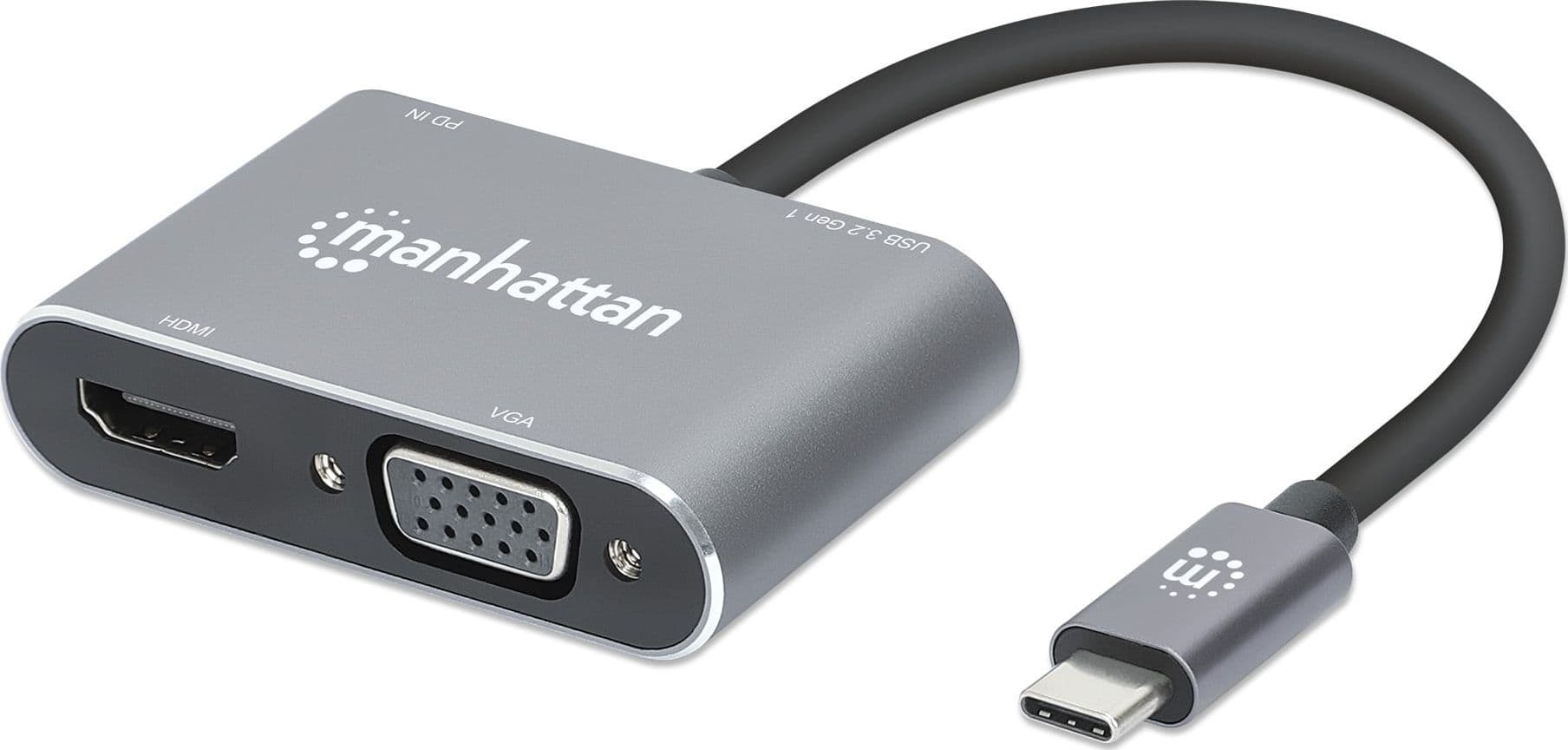 Convertitore USB-C&trade a HDMI e VGA 4-in-1 con Power Delivery - 12