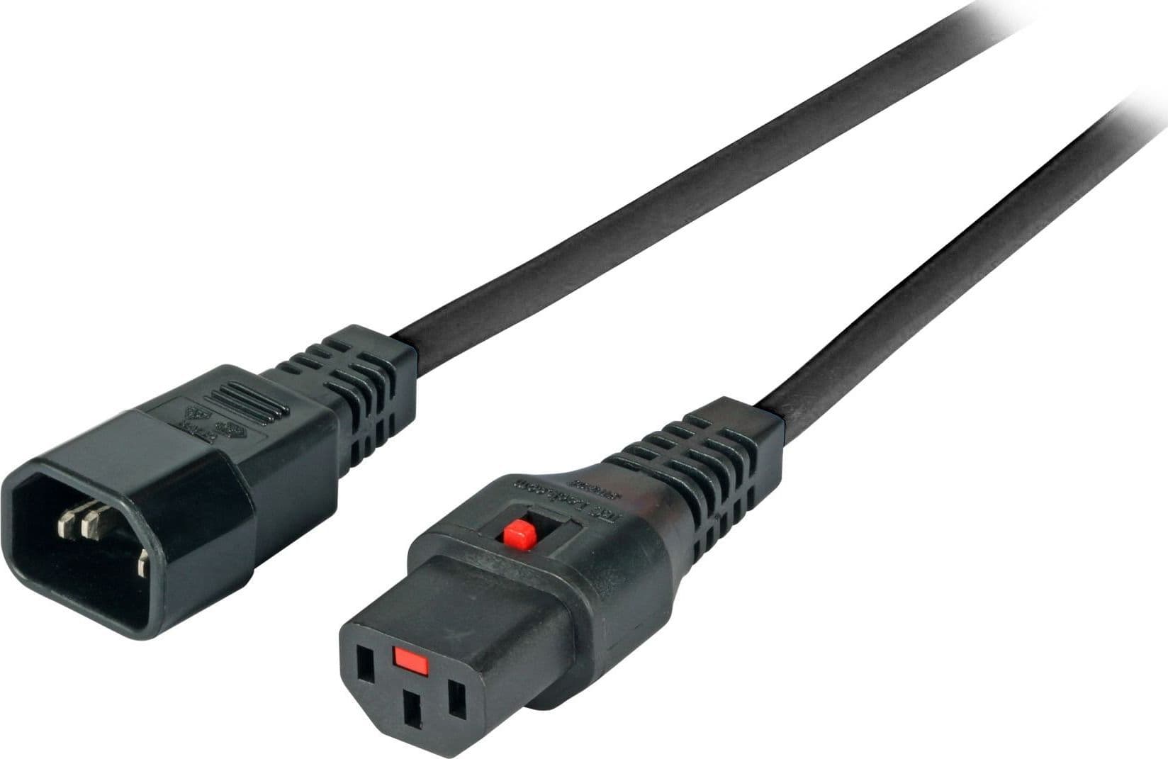 Cavo Prolunga C14 180&deg a C13 180&deg con Blocco IEC 1m - 11