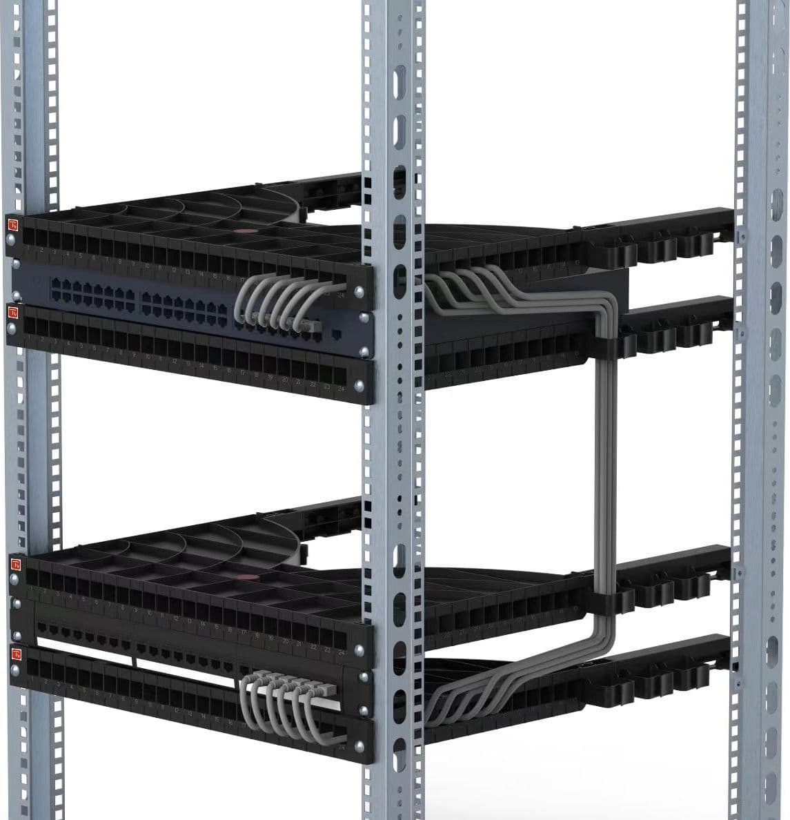 Mensola Gestione Cavi su Rack 19'' 24 Porte P.1000 mm - 15