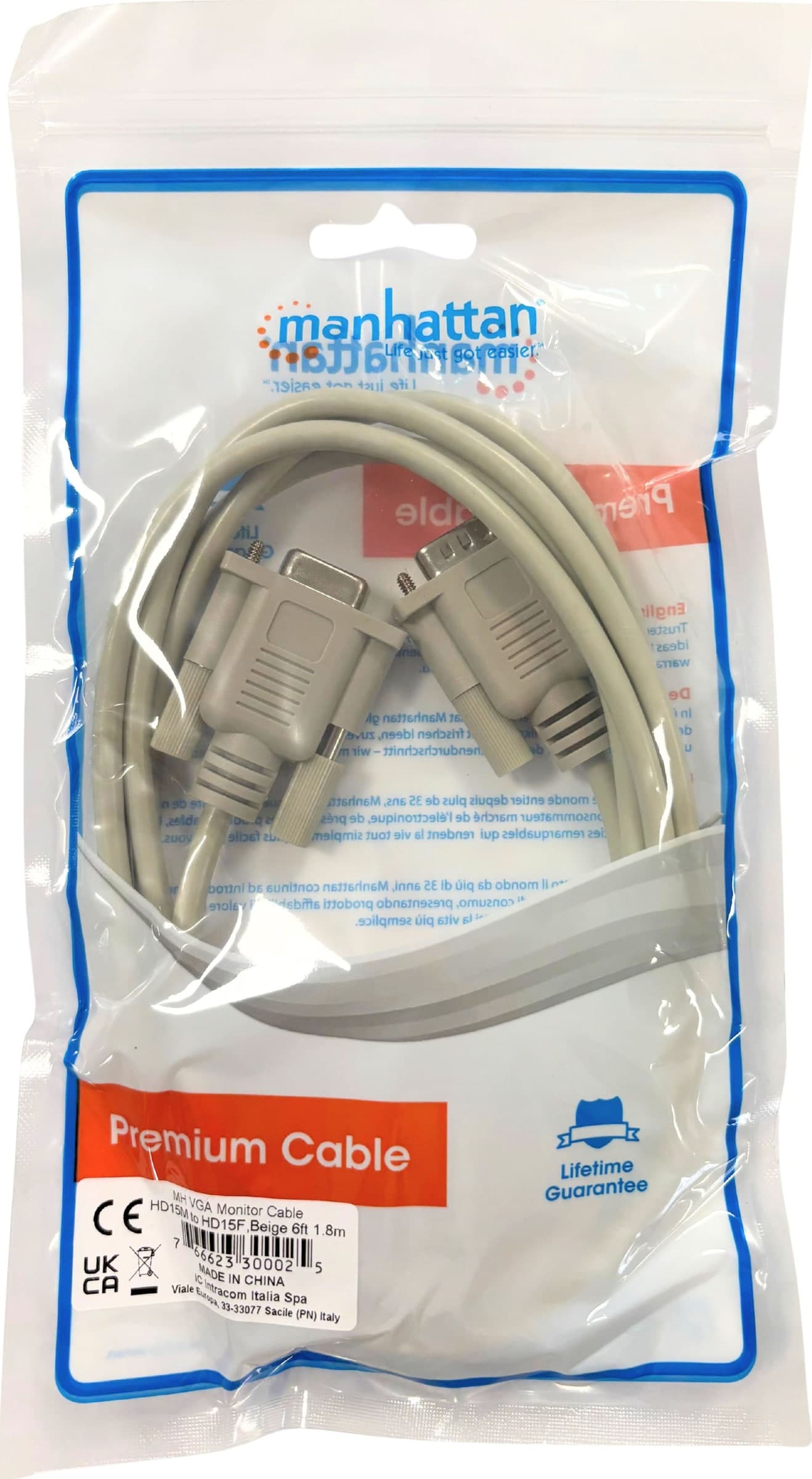 Prolunga monitor VGA M/F 1,8 m - 14