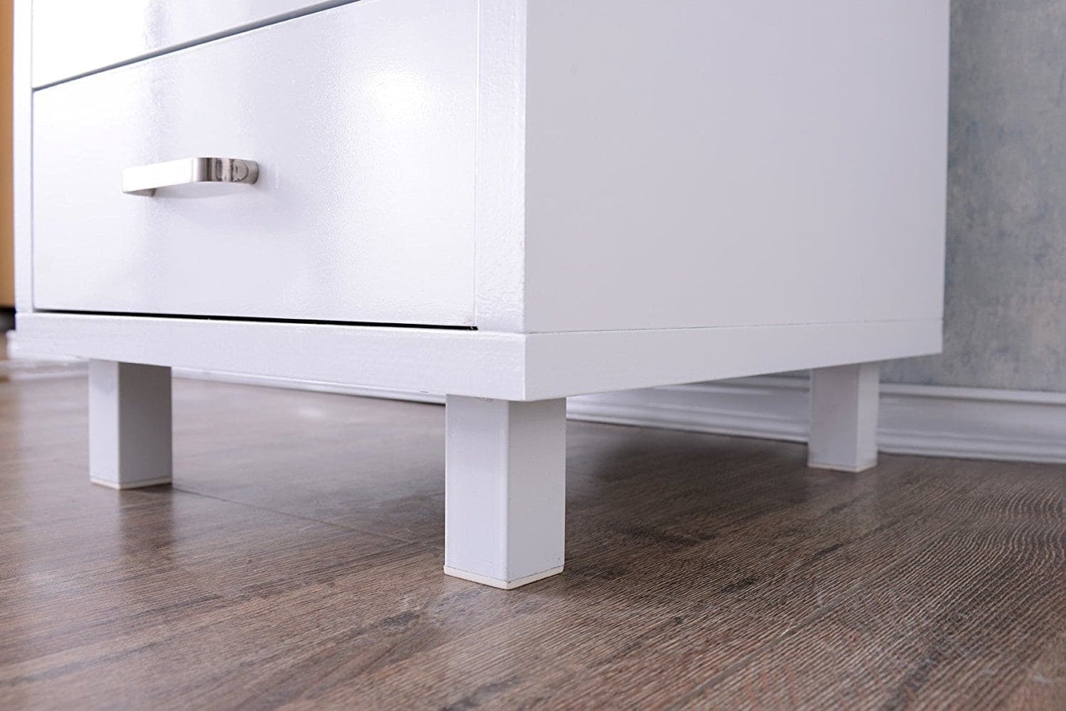 Scrivania per Computer con Tre Cassetti Bianco opaco effetto legno - 17