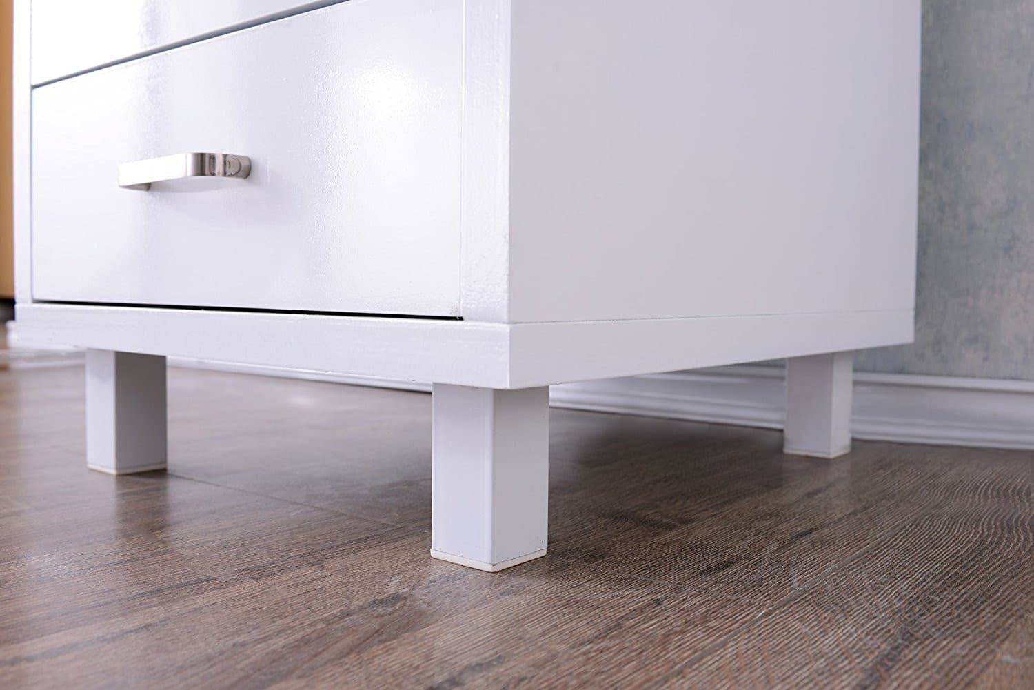 Scrivania per Computer con Tre Cassetti Bianco opaco effetto legno - 9