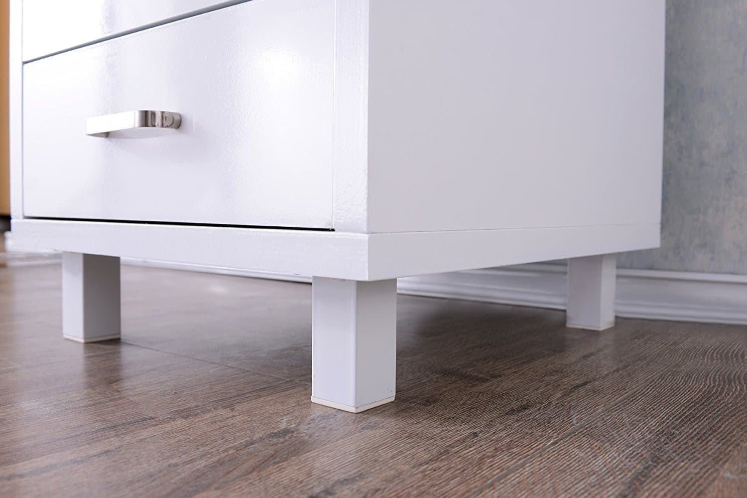 Scrivania per Computer con Tre Cassetti Bianco opaco effetto legno - 10