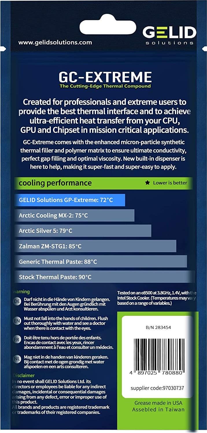 Pasta Termoconduttiva GC-Extreme per Dissipatore di Calore 1g - 4