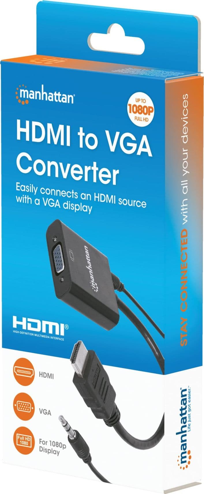 Cavo Convertitore da HDMI a VGA con Audio e MicroUsb 30cm Nero - 11