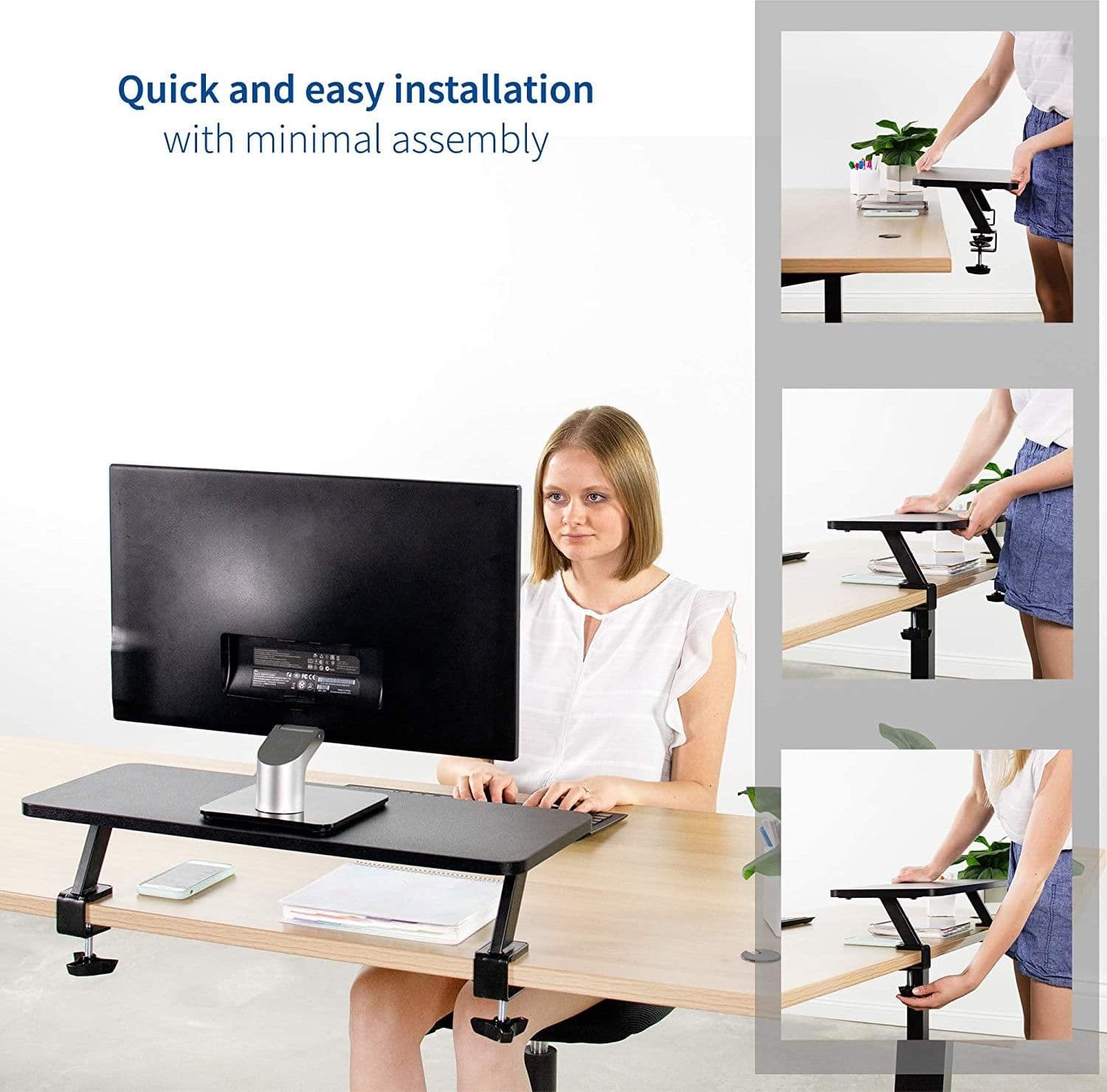 Rialzo per Monitor 13''-32'' da Scrivania Larghezza 1m - 10
