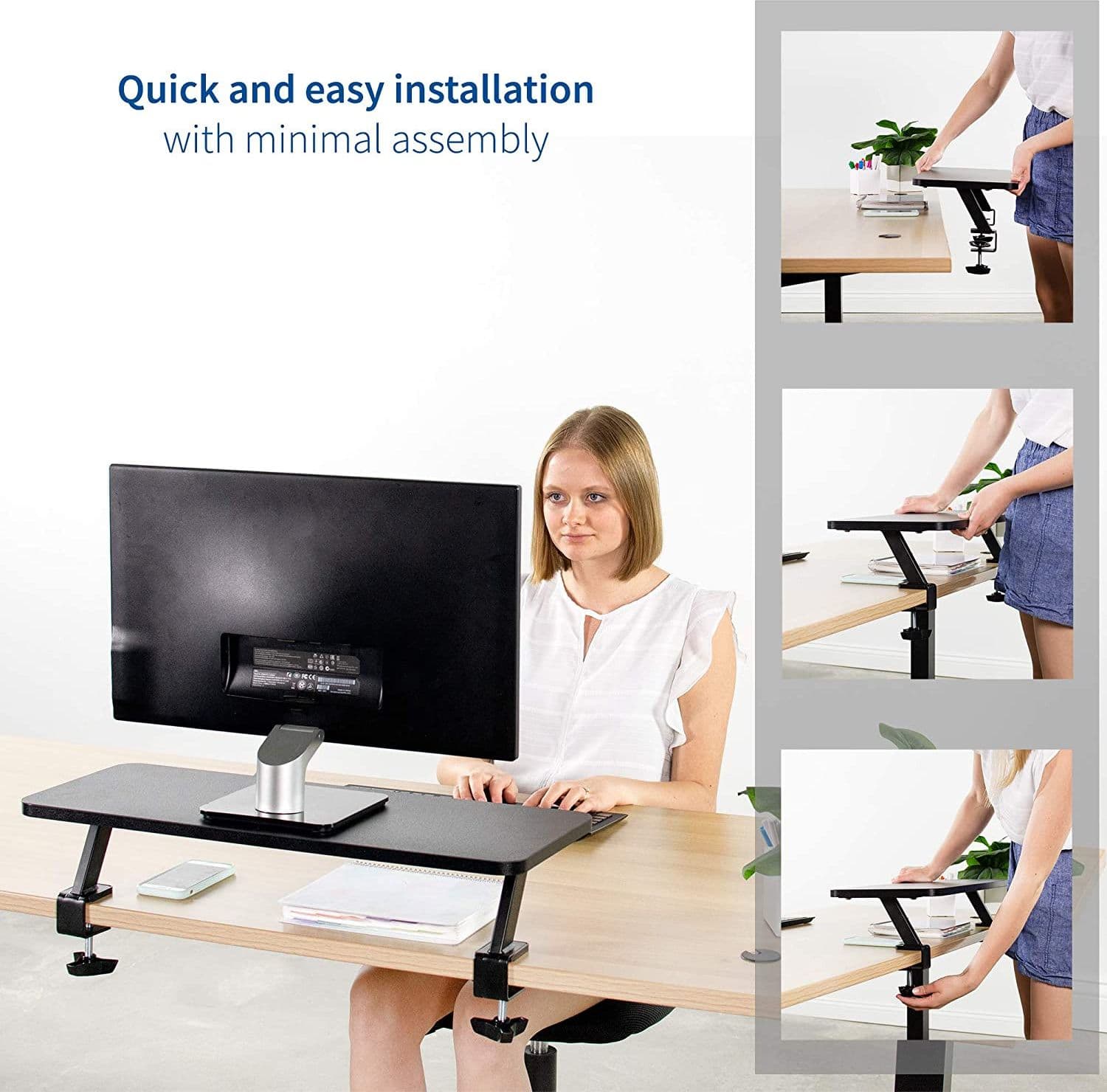 Rialzo per Monitor 13''-32'' da Scrivania Larghezza 1m - 8