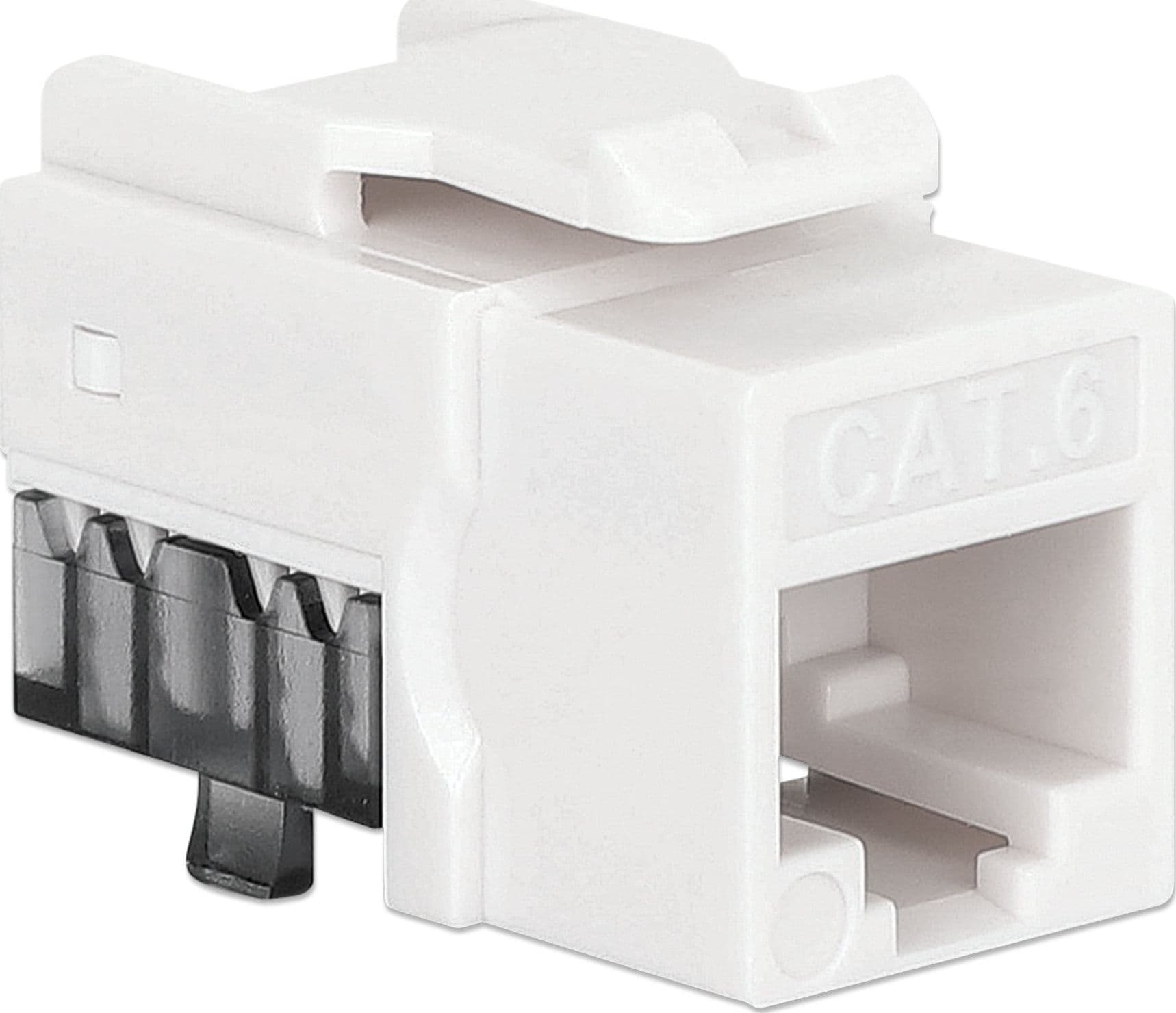 Frutto Keystone Slim Cat.6 per Cavo Rigido con Supporto Punch-Down 25 pz Bianco - 13