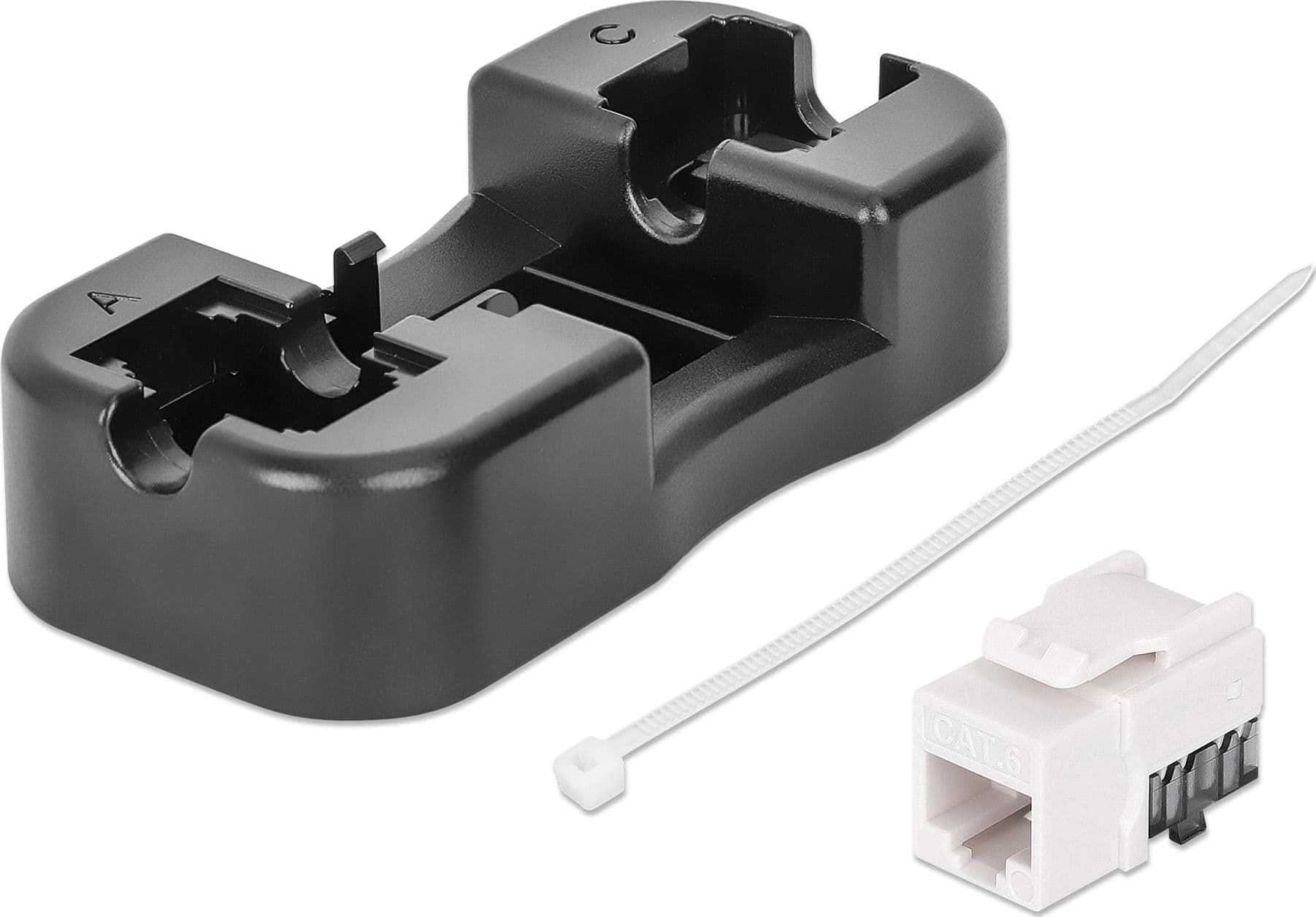 Frutto Keystone Slim Cat.6 per Cavo Rigido con Supporto Punch-Down 25 pz Bianco - 14