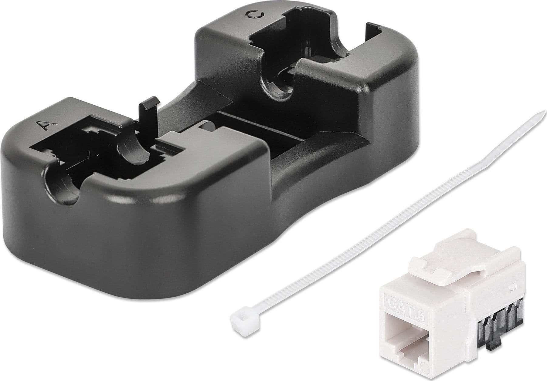 Frutto Keystone Slim Cat.6 per Cavo Rigido con Supporto Punch-Down 25 pz Bianco - 7