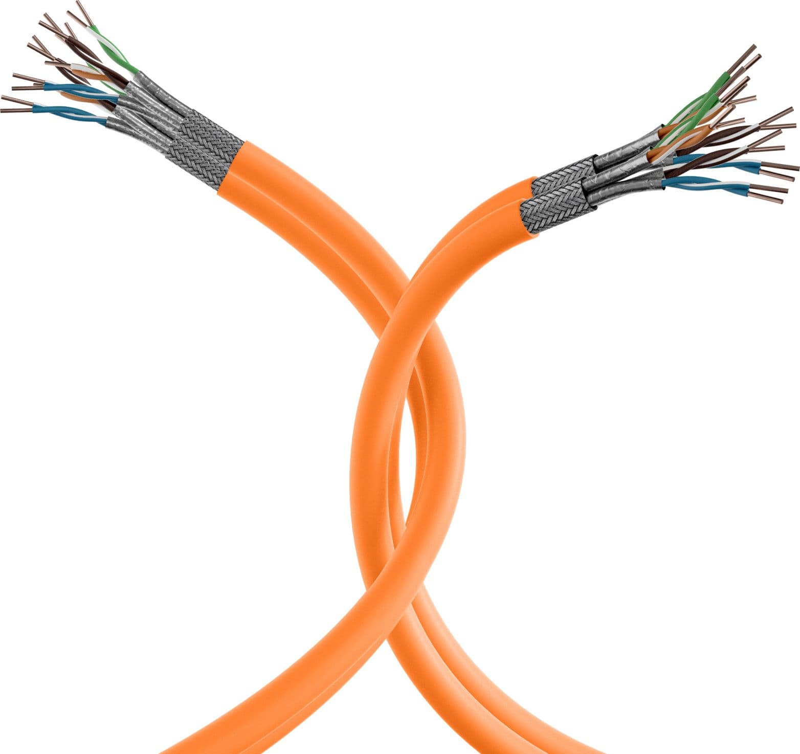 Matassa S/FTP Cavo Cat.7 Rame 1000MHz Duplex Eca 100m Rigido Arancione - 9