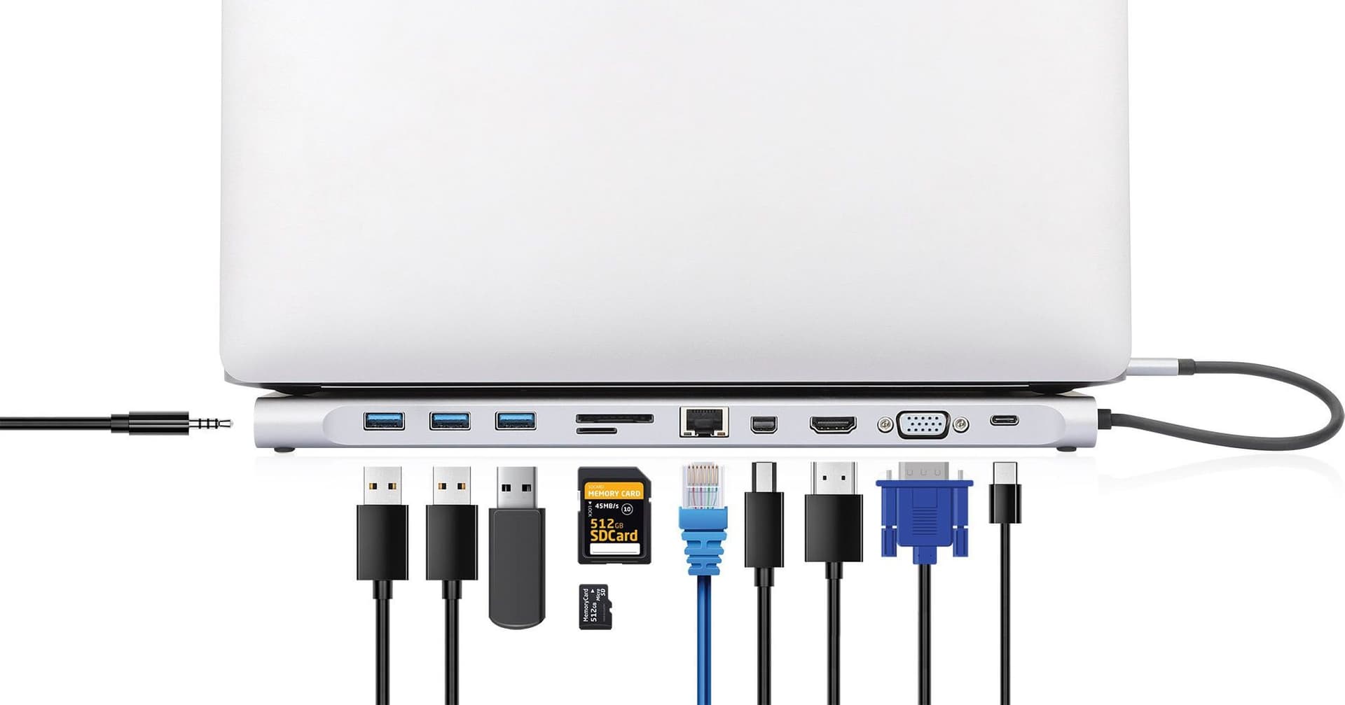 Docking Station USB-C&trade 11-in-1 triplo monitor con MST - 11