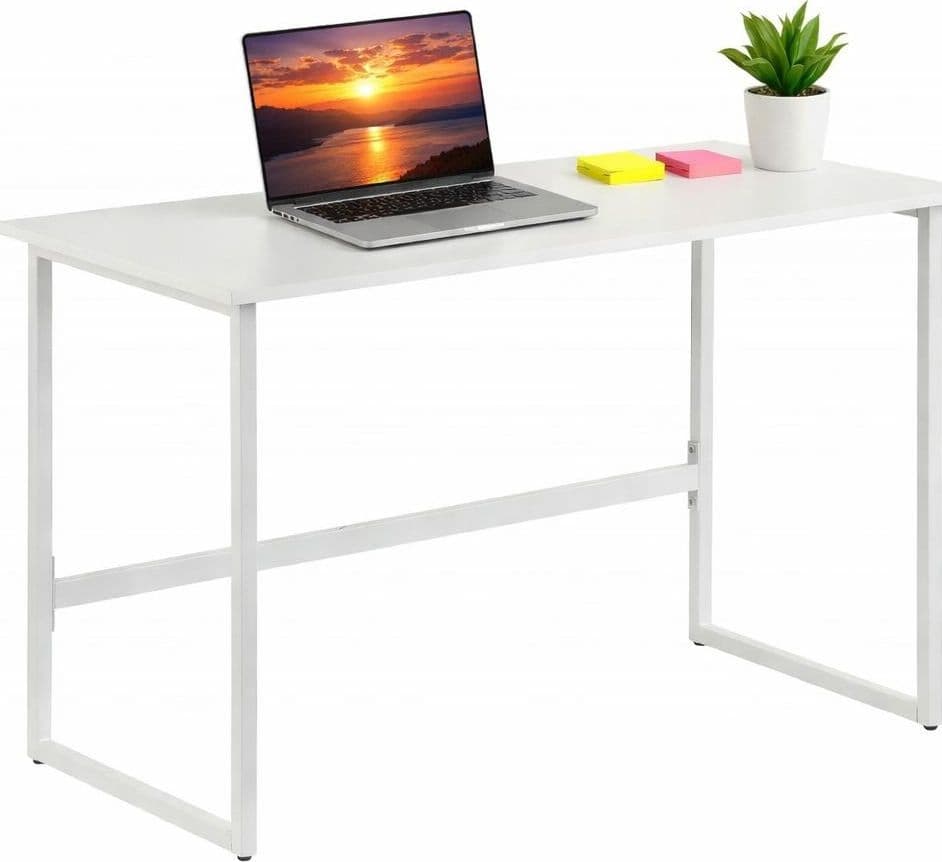 Scrivania per Computer dal Design Moderno per Casa e Ufficio Bianco - 16