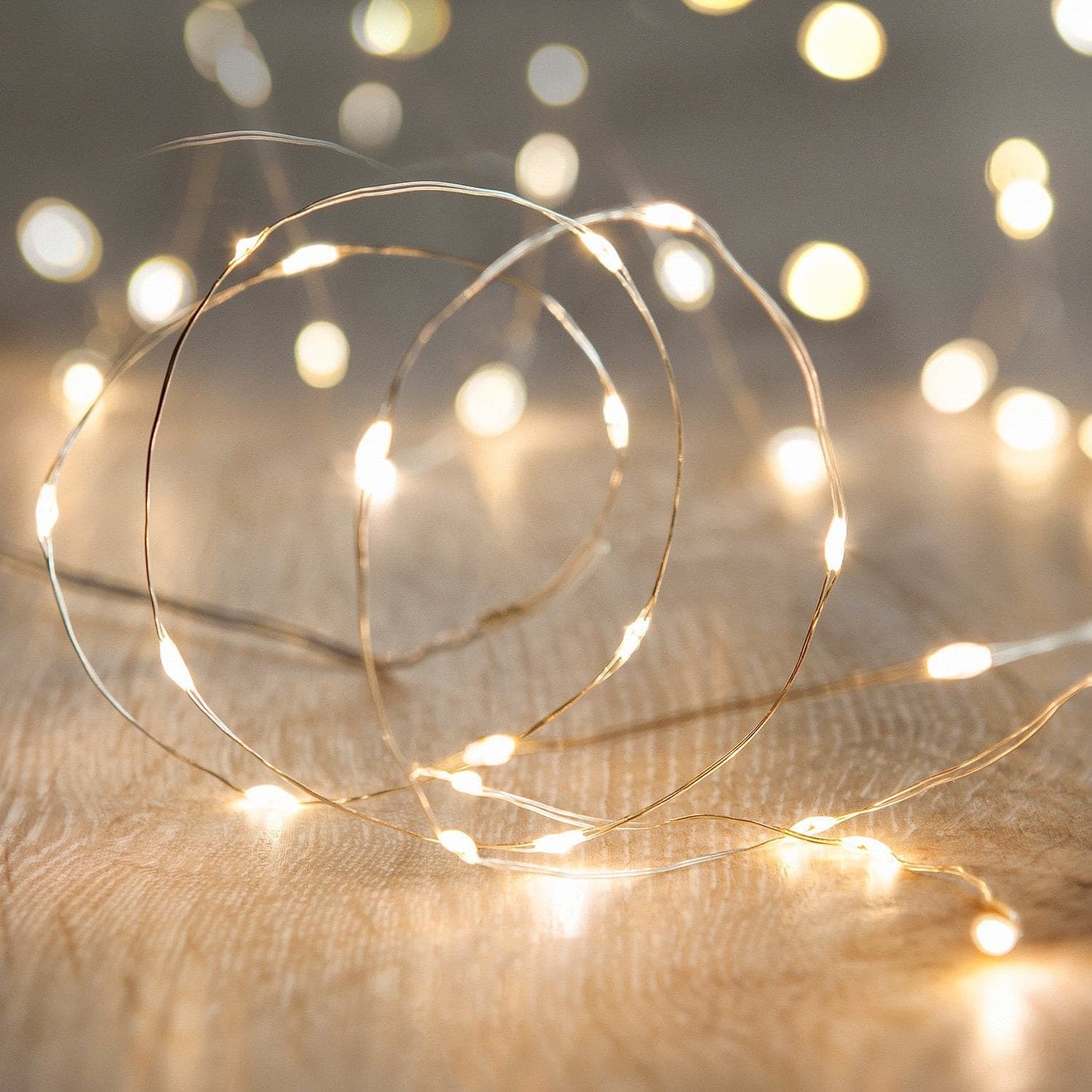 Luci Natalizie da Interno 20 LED a Filo Argentato con Timer A++ - 11