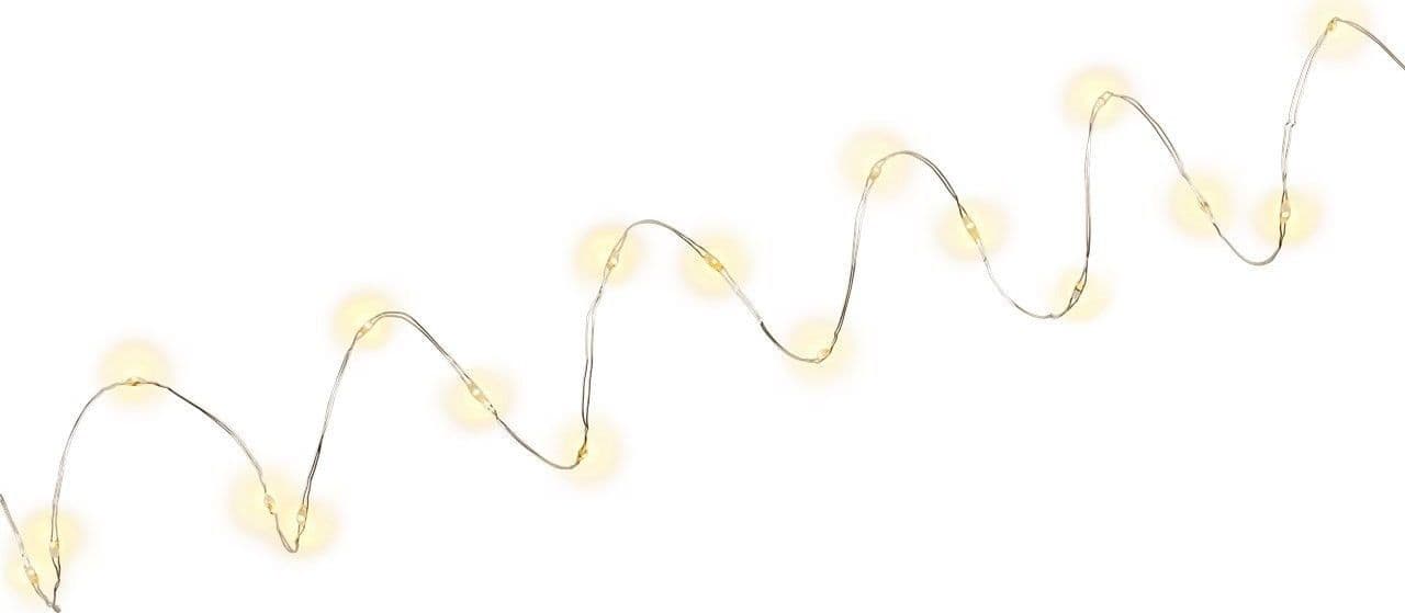Luci Natalizie da Interno 20 LED a Filo Argentato con Timer A++ - 7