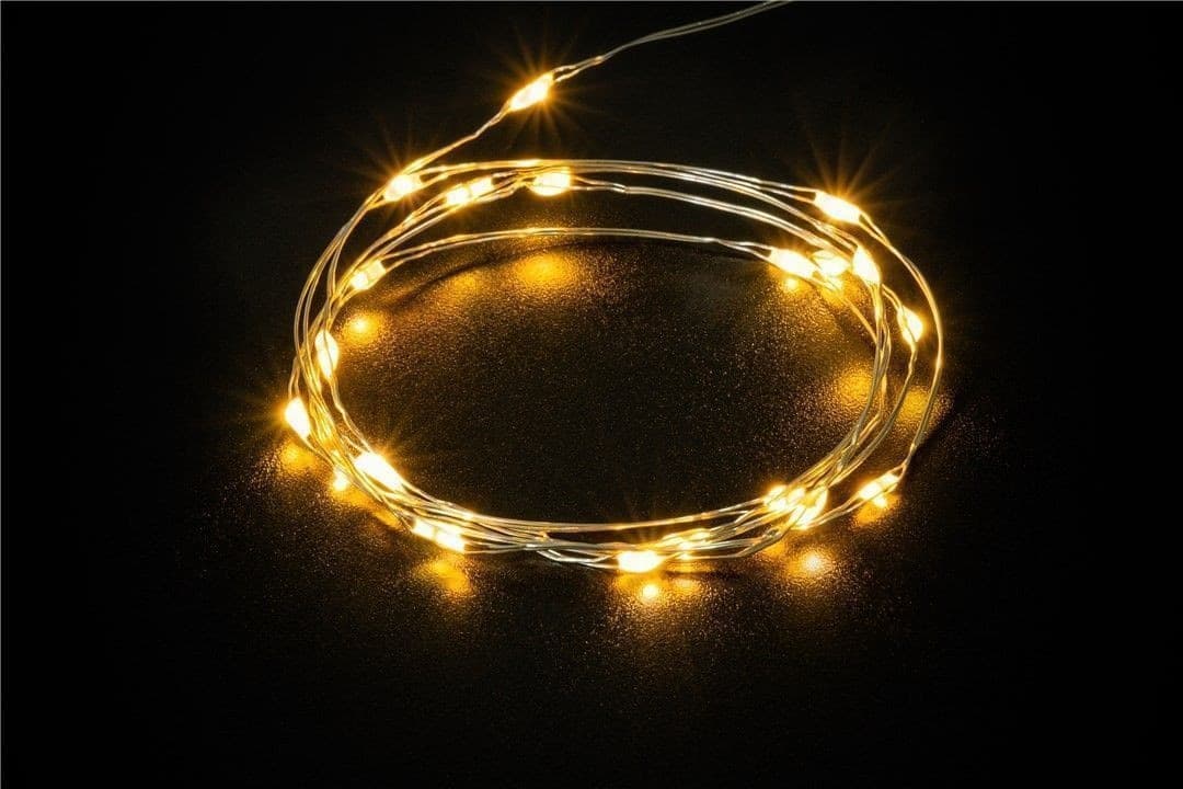 Luci Natalizie da Interno 20 LED a Filo Argentato con Timer A++ - 8