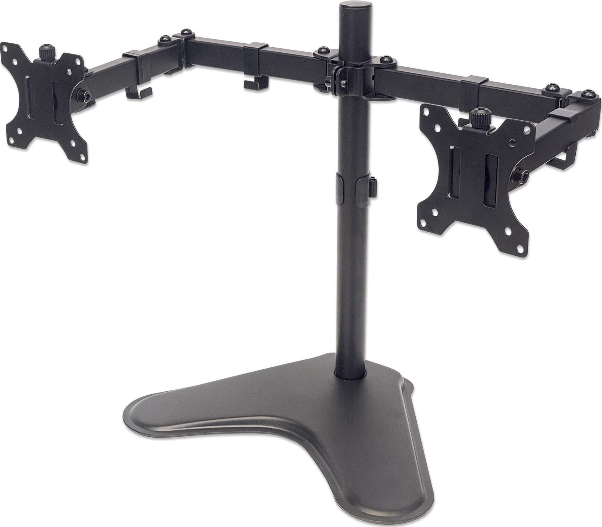 Supporto da Scrivania per 2 Monitor 13-32'' con Base e Doppio Snodo - 13