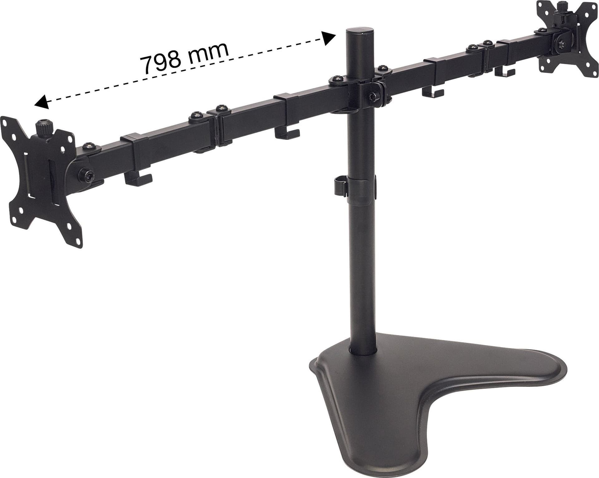 Supporto da Scrivania per 2 Monitor 13-32'' con Base e Doppio Snodo - 10