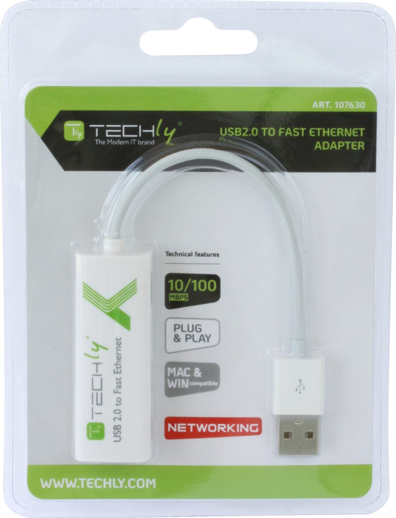 Convertitore da USB2.0 a Fast Ethernet 10/100 Mbps - 9