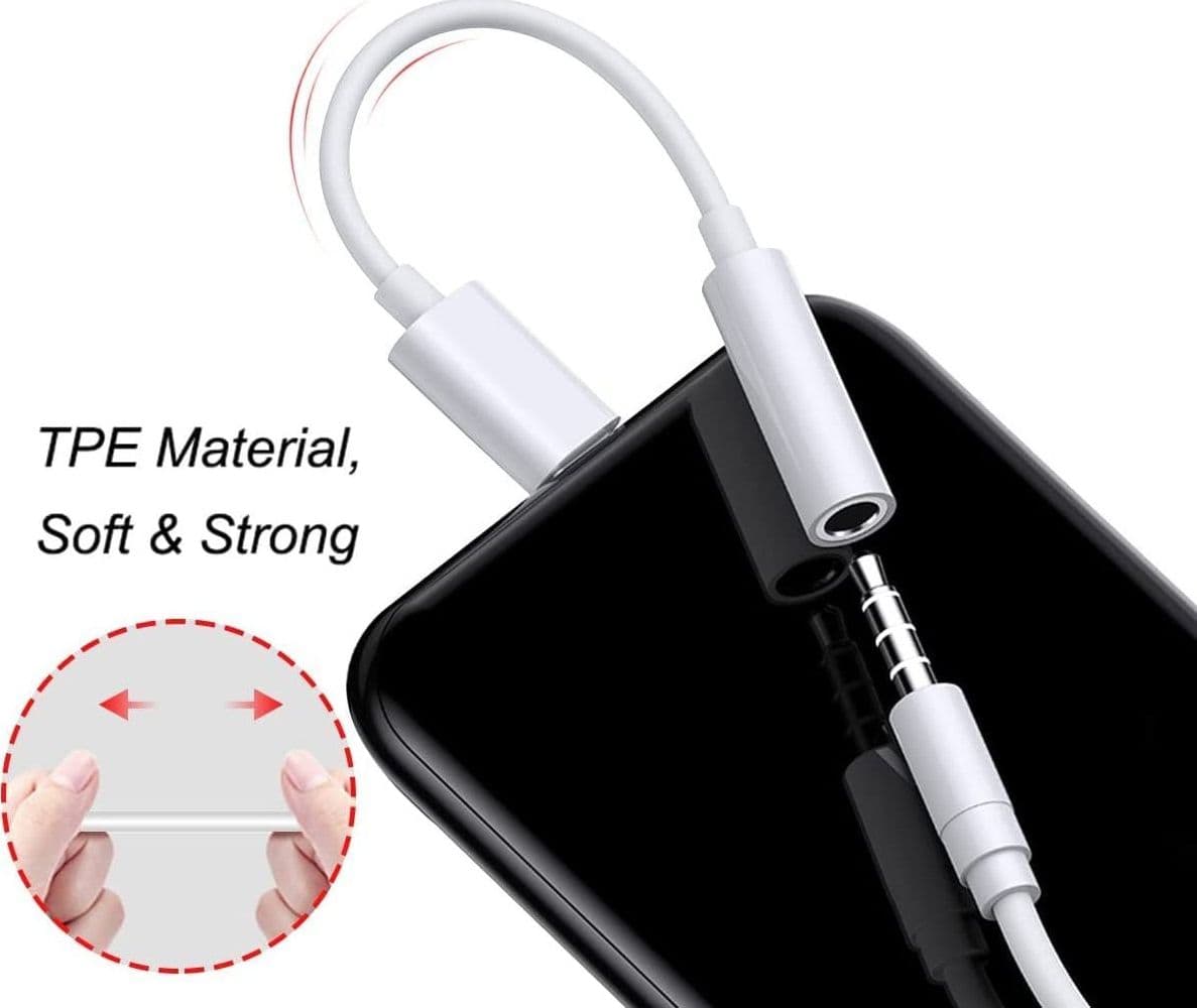 Cavo da USB-C&trade Maschio a Audio 3.5 mm Femmina 12 cm Bianco - 4