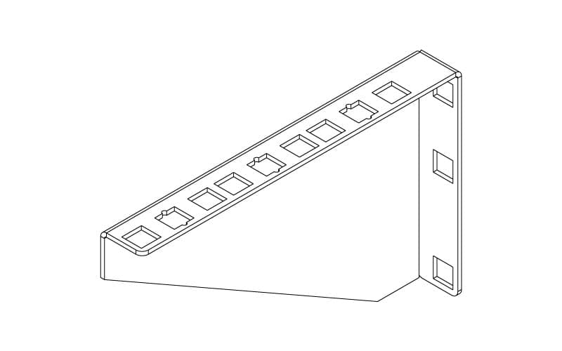 Staffa 3U per installazione verticali apparecchiature rack 19'' - 5