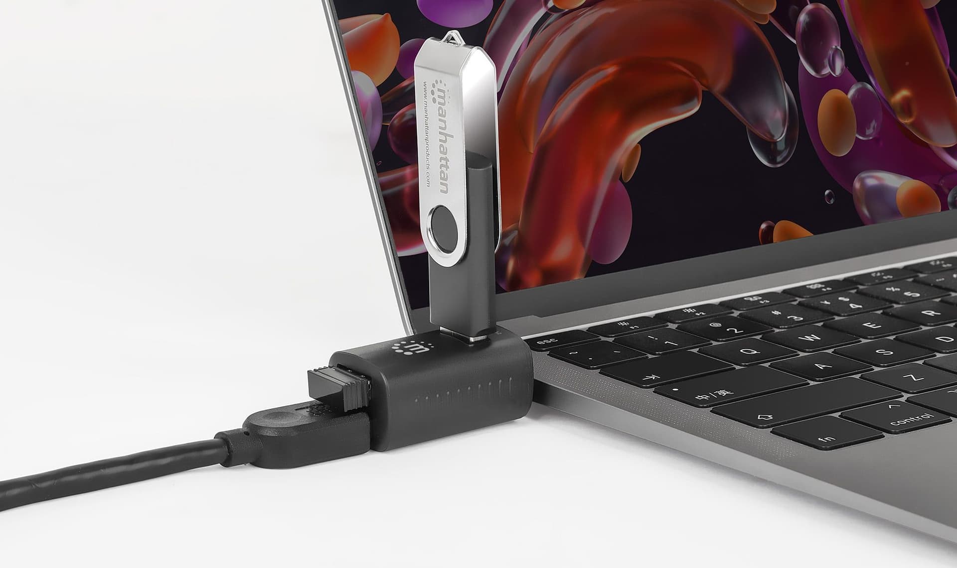 Hub USB-C&trade 3.2 Gen1 a 3 porte USB-A Compatto Nero - 17