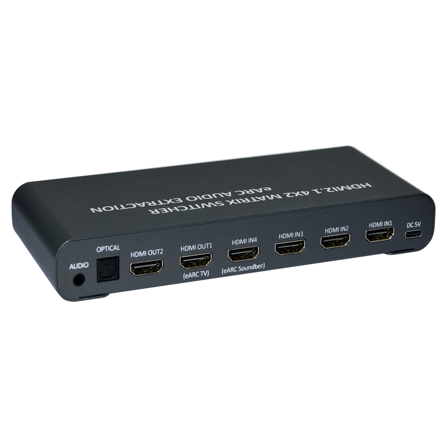 Switch Matrix HDMI 4x2 8K con Estrattore Audio Esterno - 13