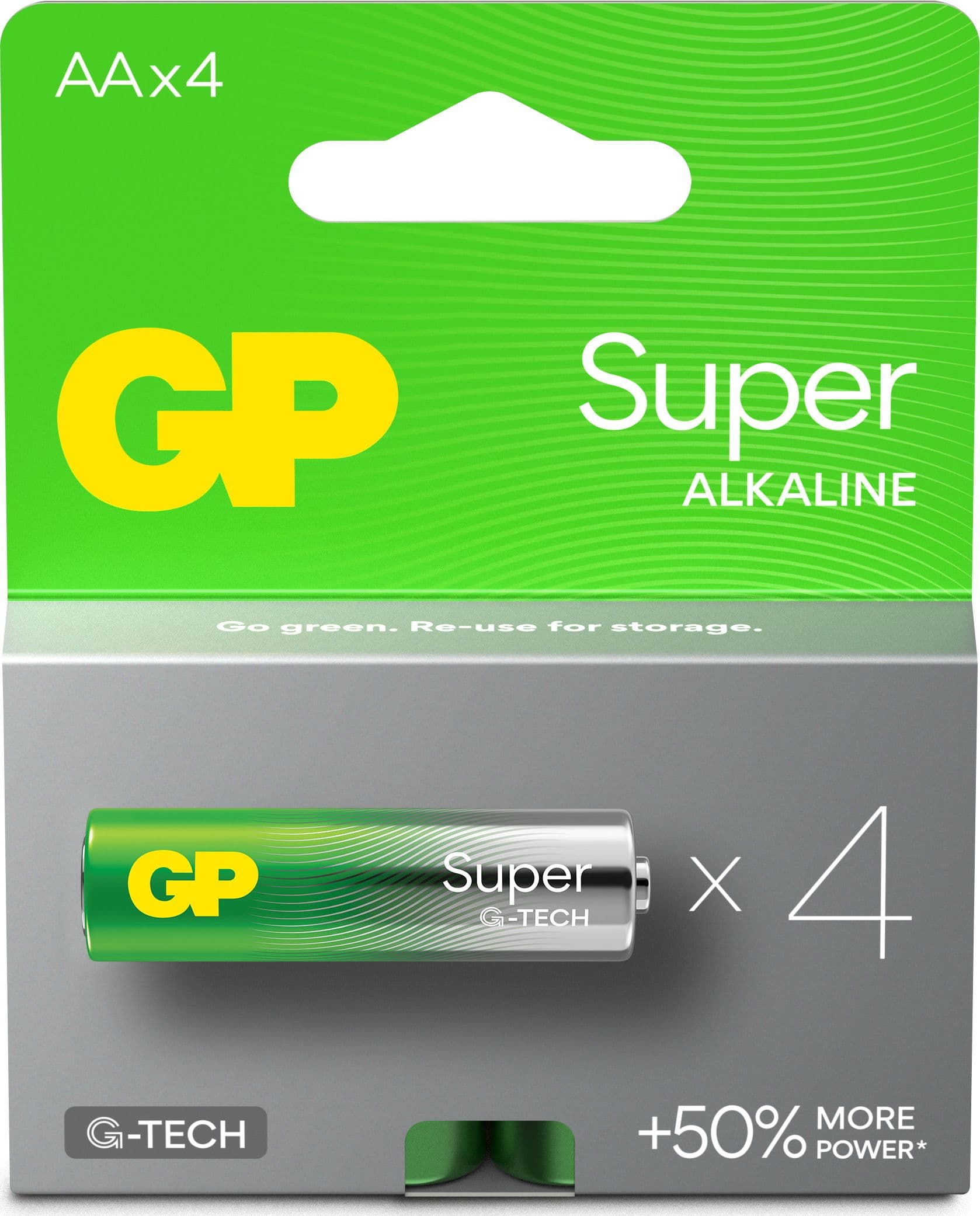 Confezione 4 Batterie GP Super Alcaline Stilo AA 15A/LR6 - 8