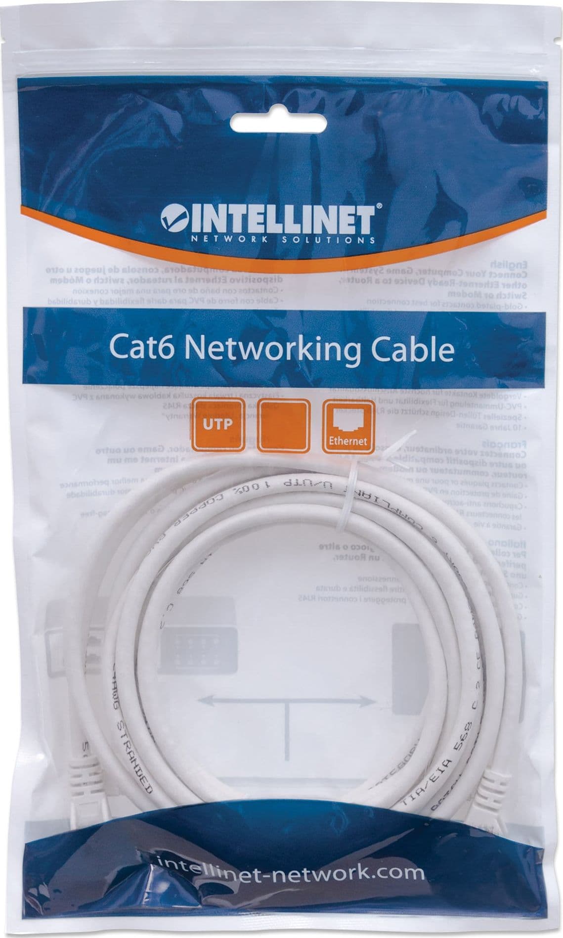 Cavo di rete Patch in Rame Cat. 6 Bianco UTP 7,5 m - 13