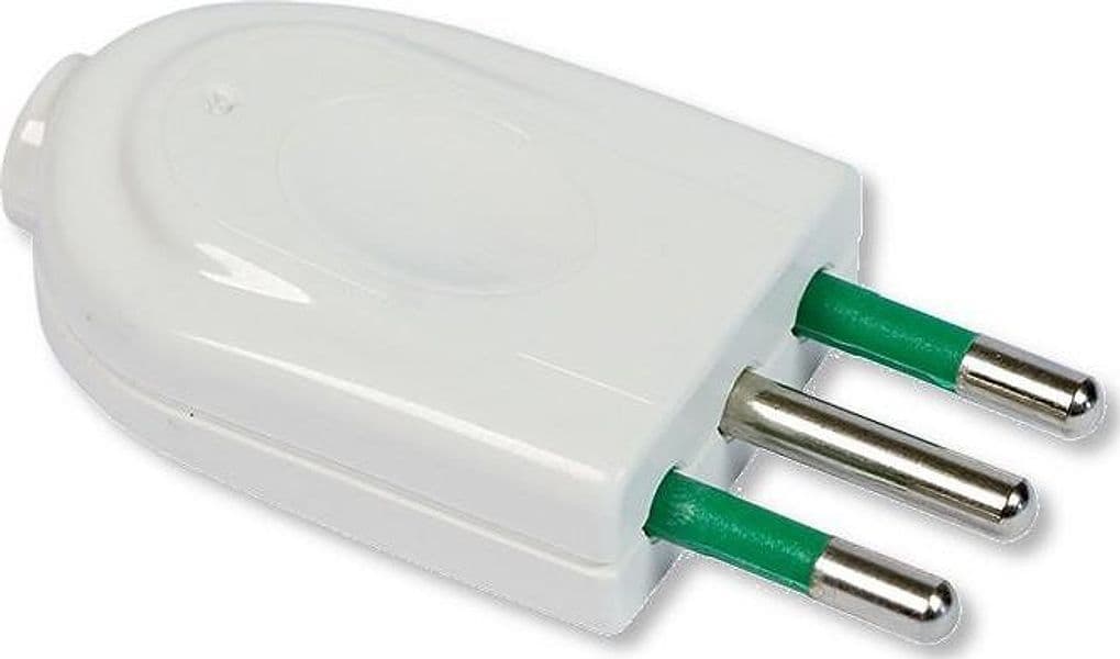 Spina 2P+T 10A Bianco