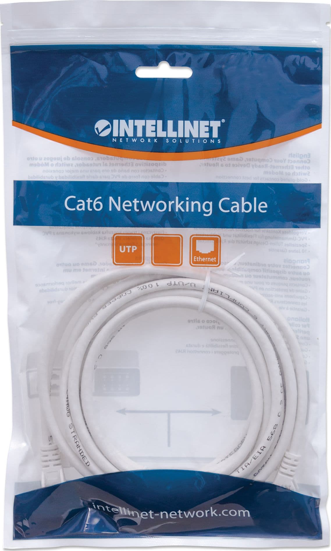 Cavo di rete Patch in Rame Cat. 6 Bianco UTP 10 m - 8