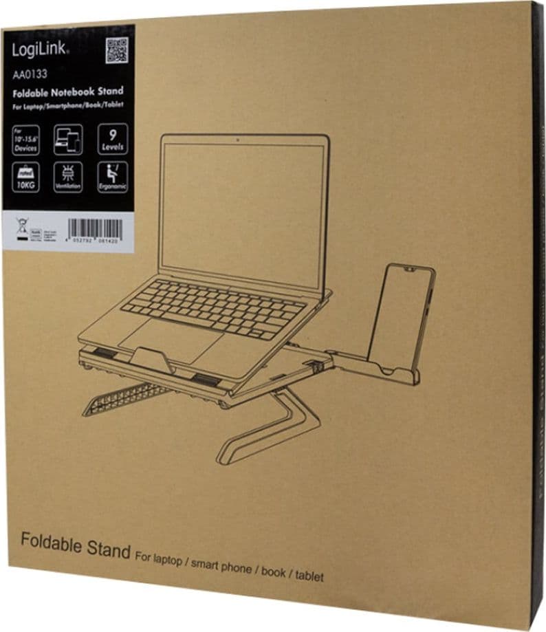 Supporto per Notebook e Tablet 10-15.6'' Ergonomico Nero - 12