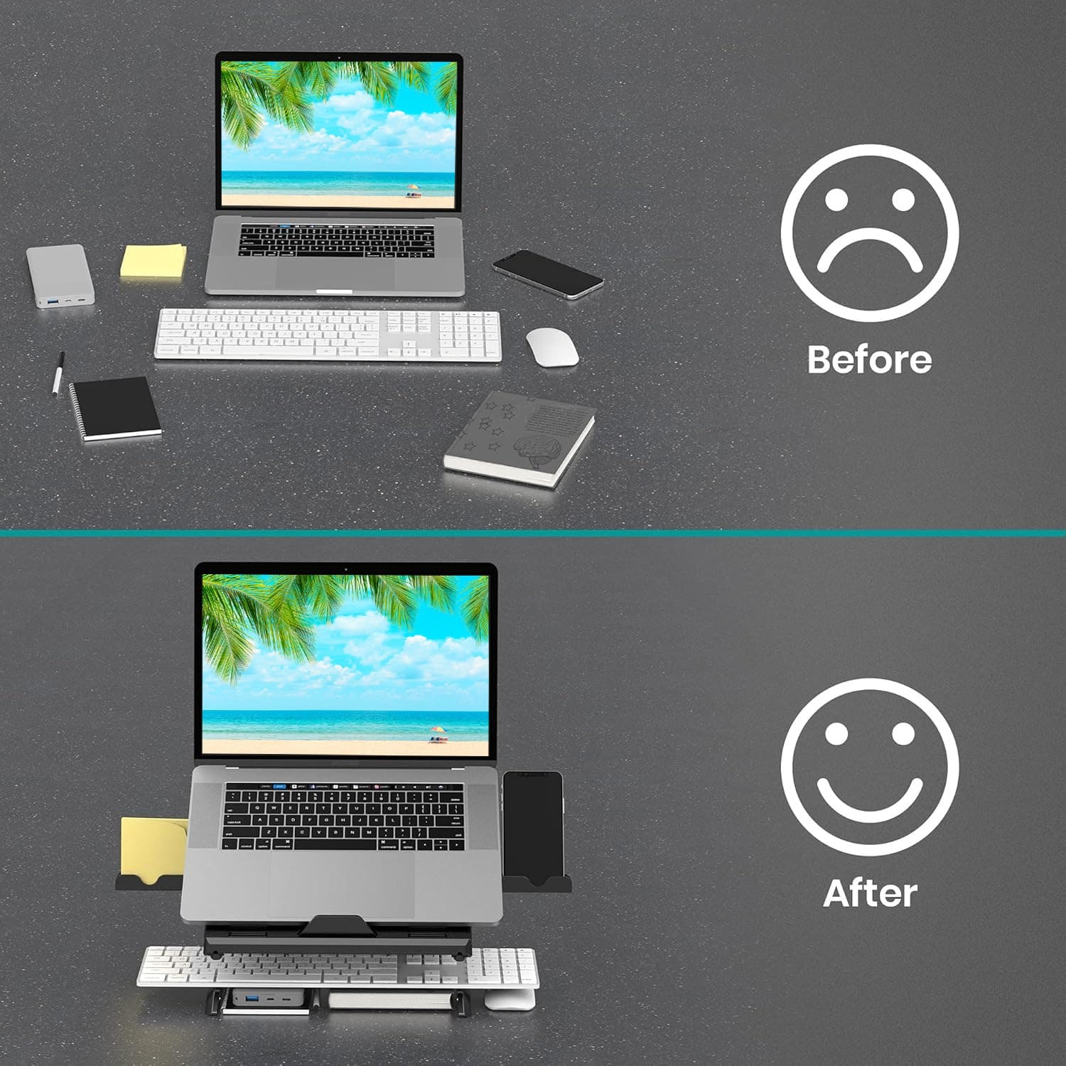 Supporto per Notebook e Tablet 10-15.6'' Ergonomico Nero - 16