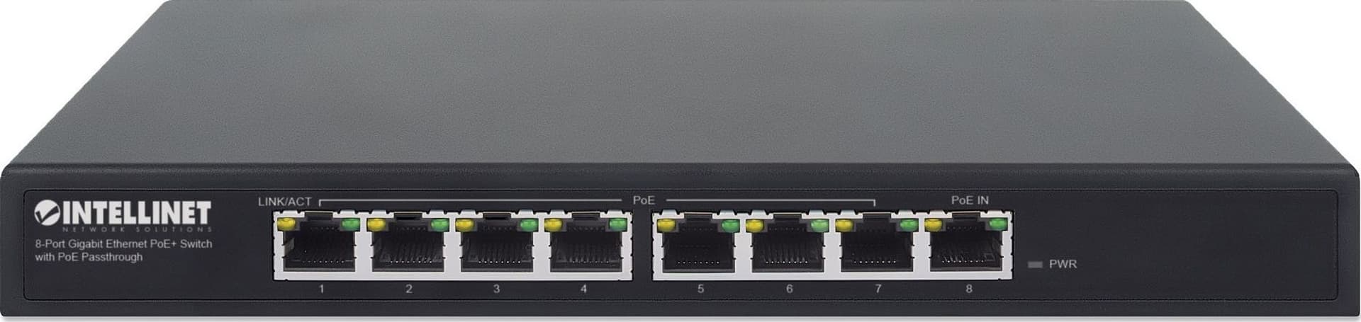 Switch PoE+ Gigabit Ethernet a 8 porte con passthrough PoE - 7