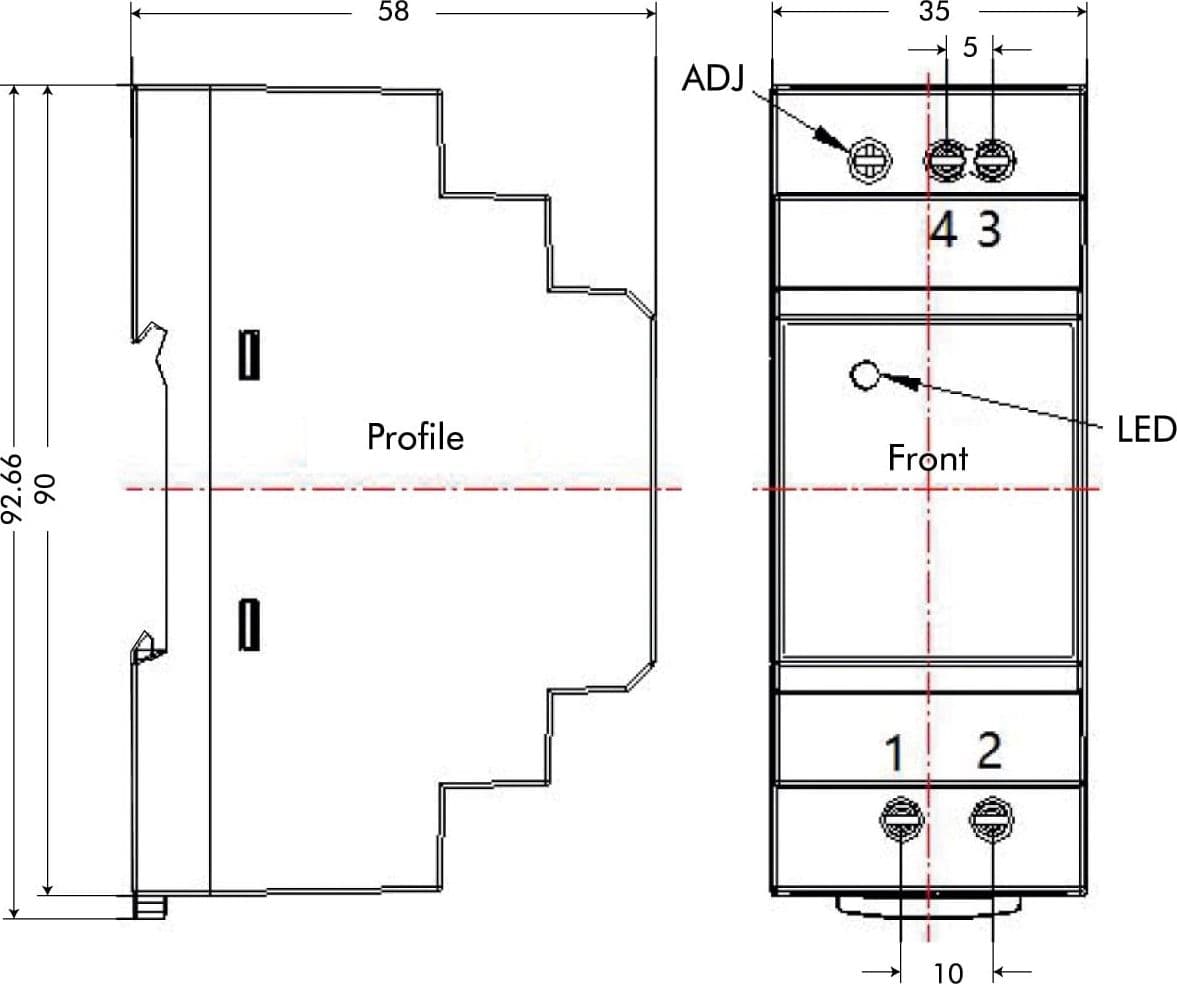 Alimentatore su Guida DIN 24V 1,5A 36W - 9