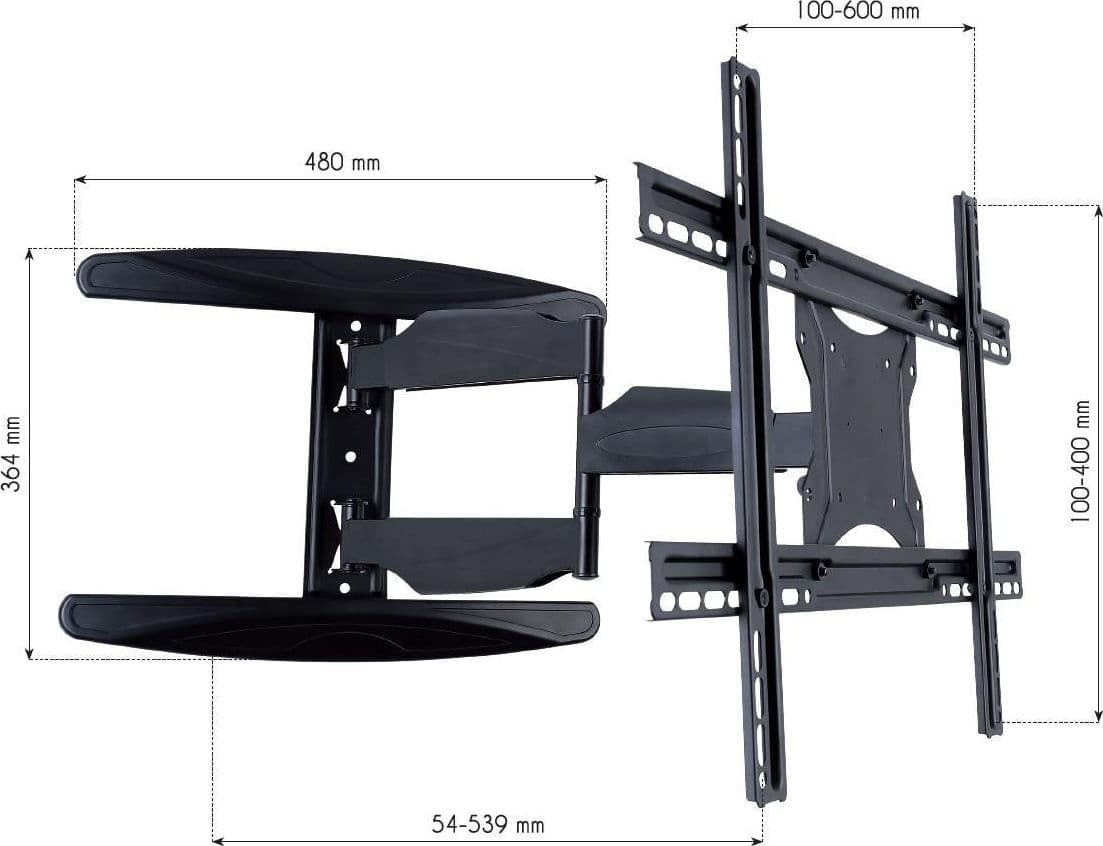 Supporto a Muro Ultra Slim per TV LED LCD 40-65'' Full Motion Nero - 7