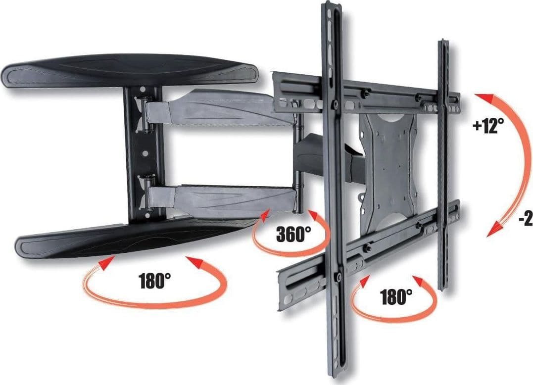 Supporto a Muro Ultra Slim per TV LED LCD 40-65'' Full Motion Nero - 8