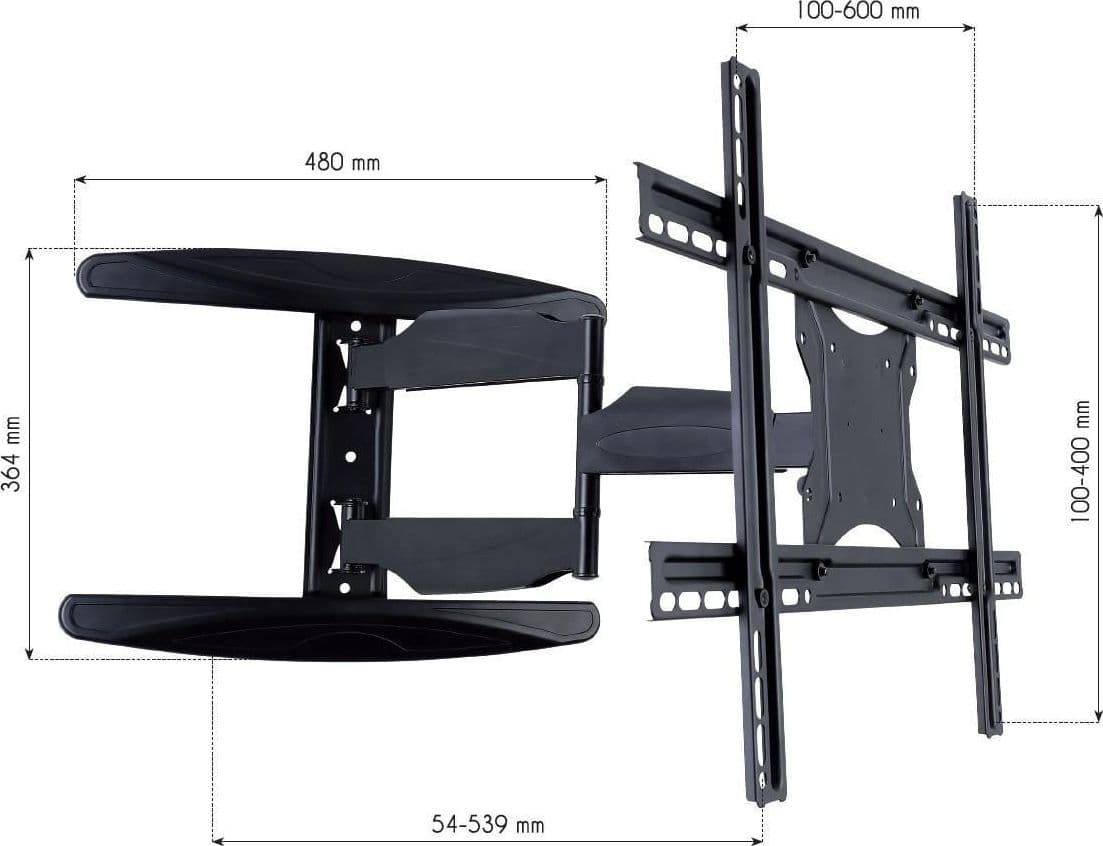 Supporto a Muro Ultra Slim per TV LED LCD 40-65'' Full Motion Nero - 10
