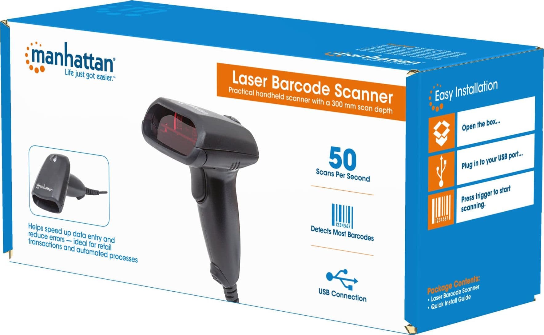 Lettore Laser Barcode USB Nero - 10