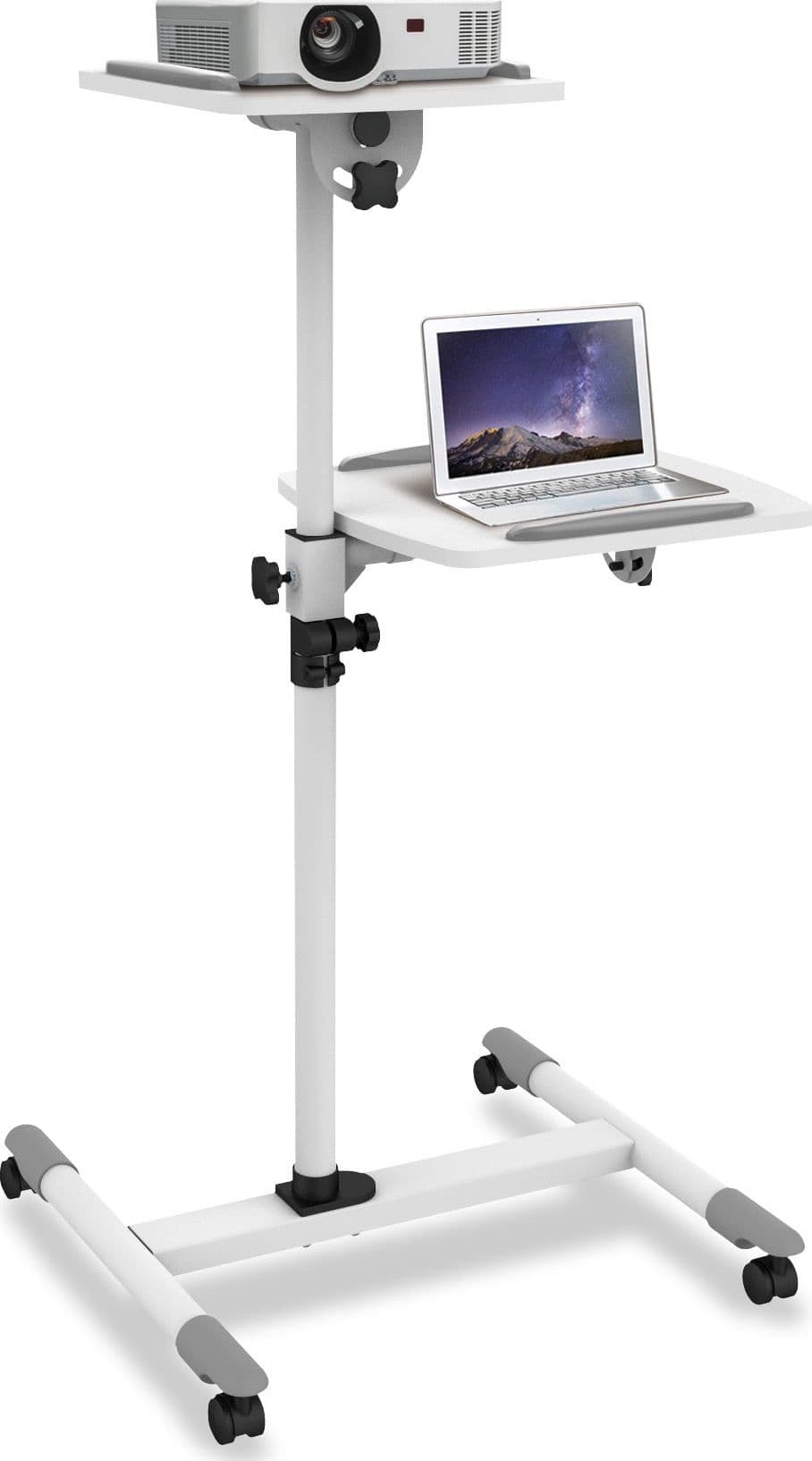 Carrello Supporto per Proiettore Beamer Notebook PC Ripiani Regolabili - 11