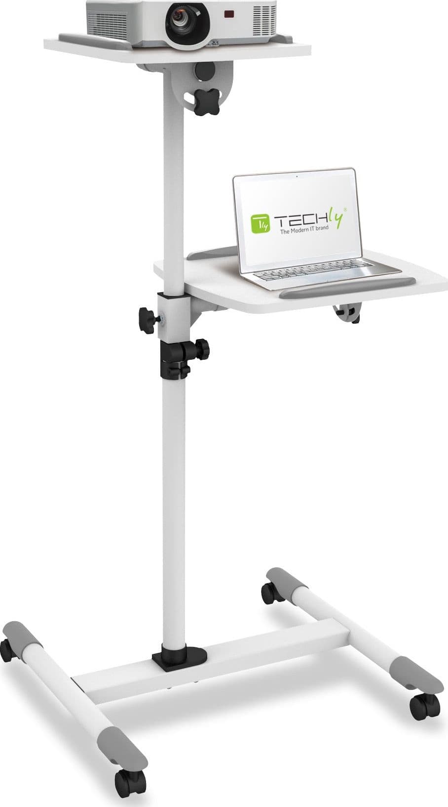 Carrello Supporto per Proiettore Beamer Notebook PC Ripiani Regolabili - 12