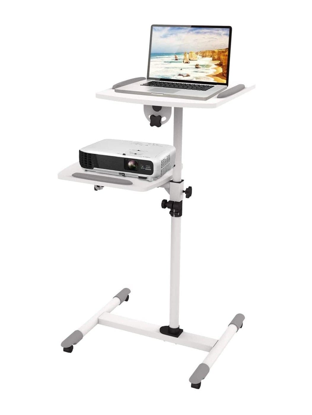Carrello Supporto per Proiettore Beamer Notebook PC Ripiani Regolabili - 13