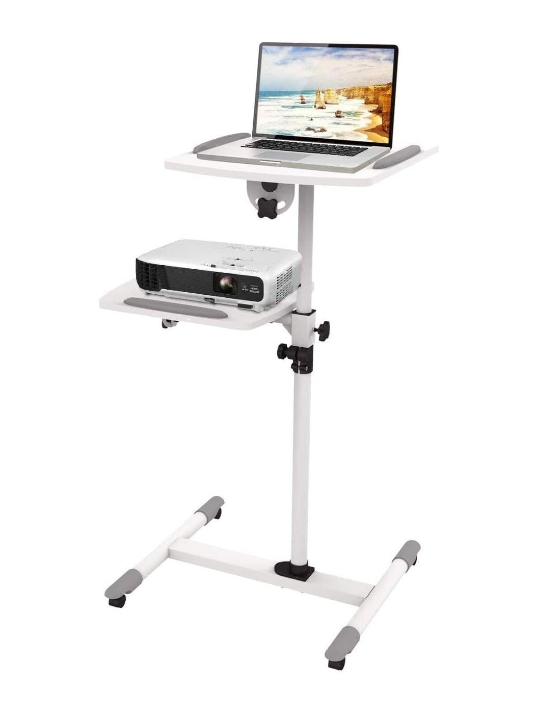 Carrello Supporto per Proiettore Beamer Notebook PC Ripiani Regolabili - 10