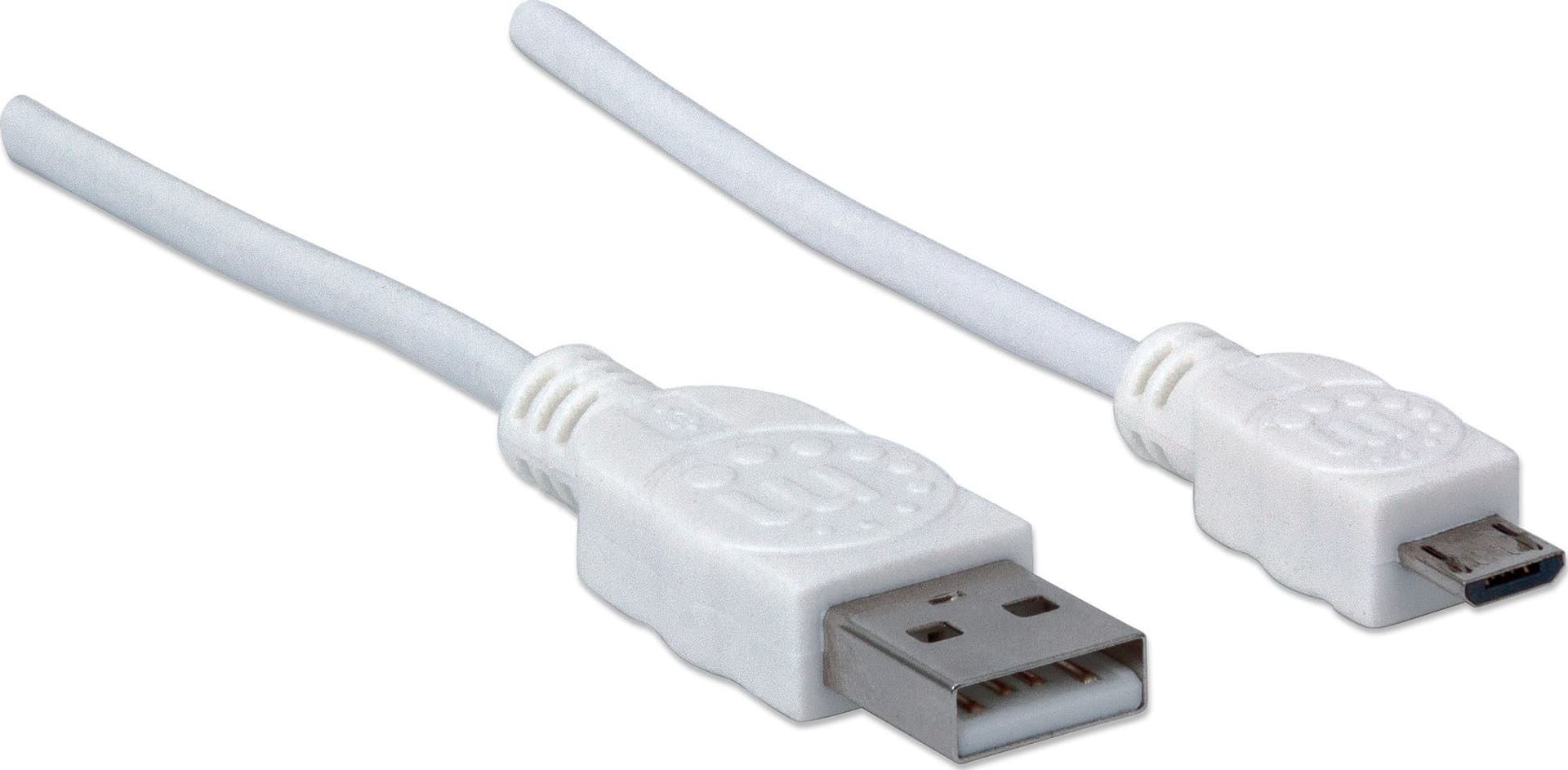 Cavo USB 2.0 A maschio/Micro B maschio 1,8m Bianco - 20
